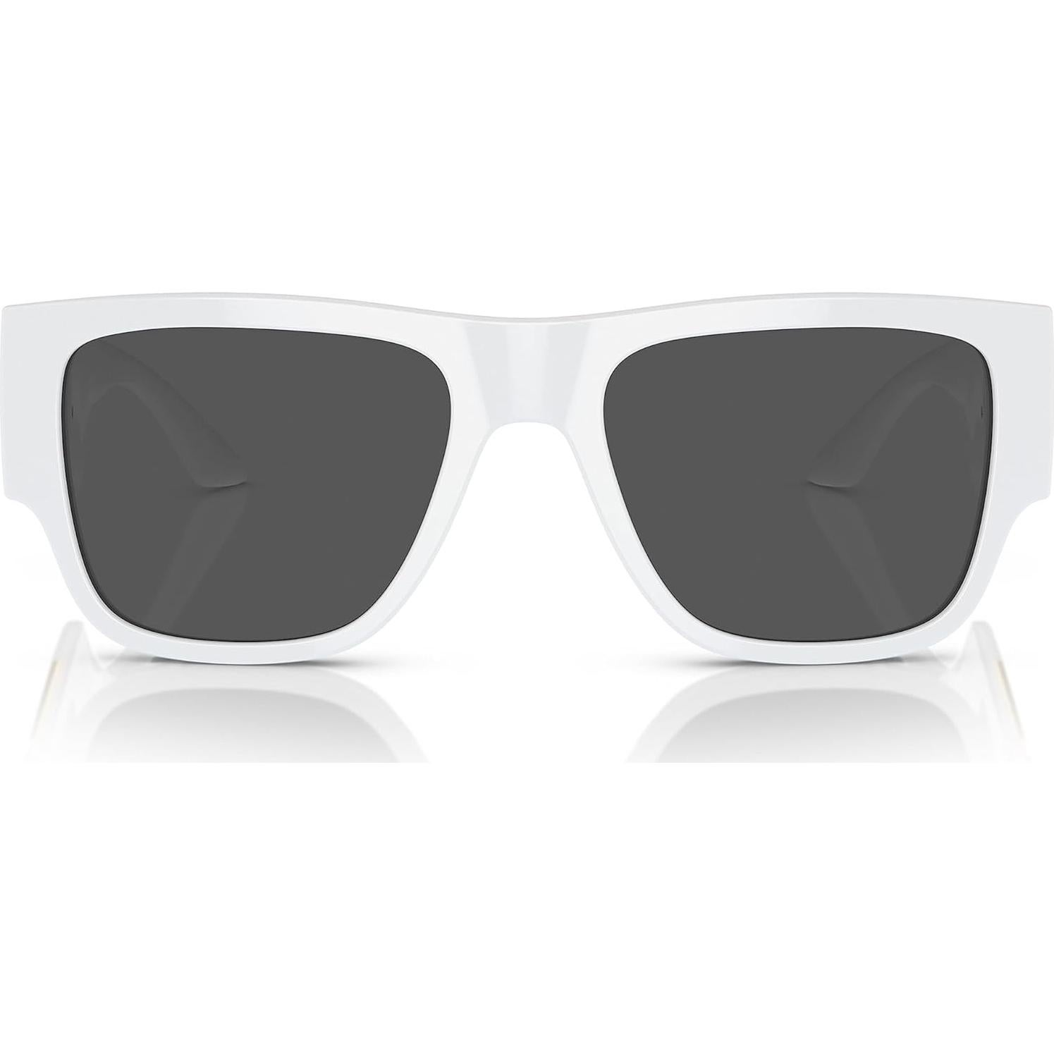 Gafas de Sol Versace Hombre Marco Blanco Lentes Grises 57mm