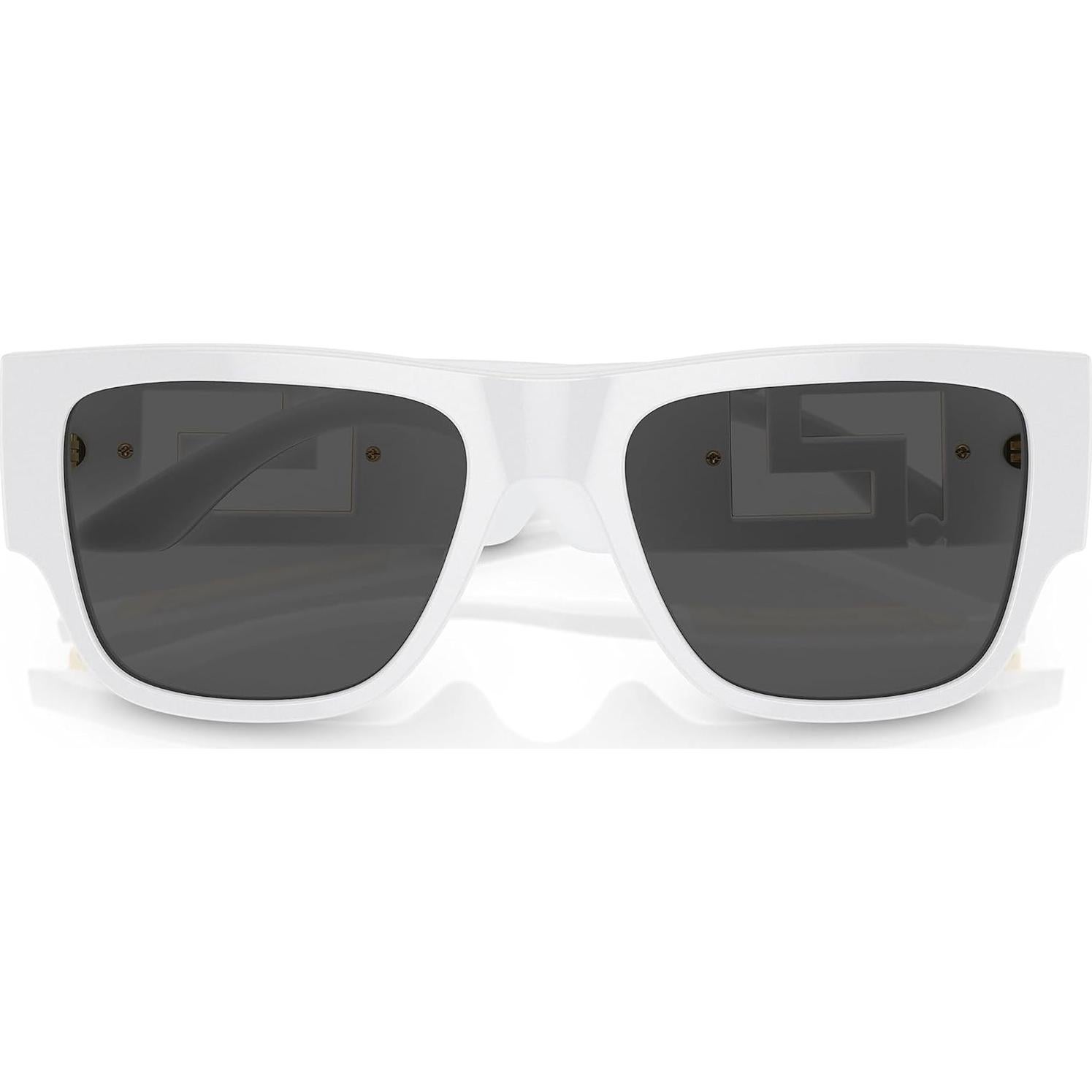 Gafas de Sol Versace Hombre Marco Blanco Lentes Grises 57mm