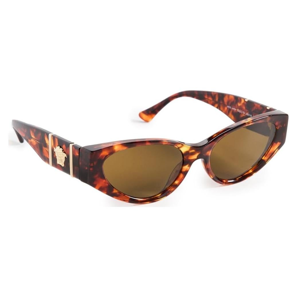 Gafas de sol de ojo de gato Versace para mujer - Havana
