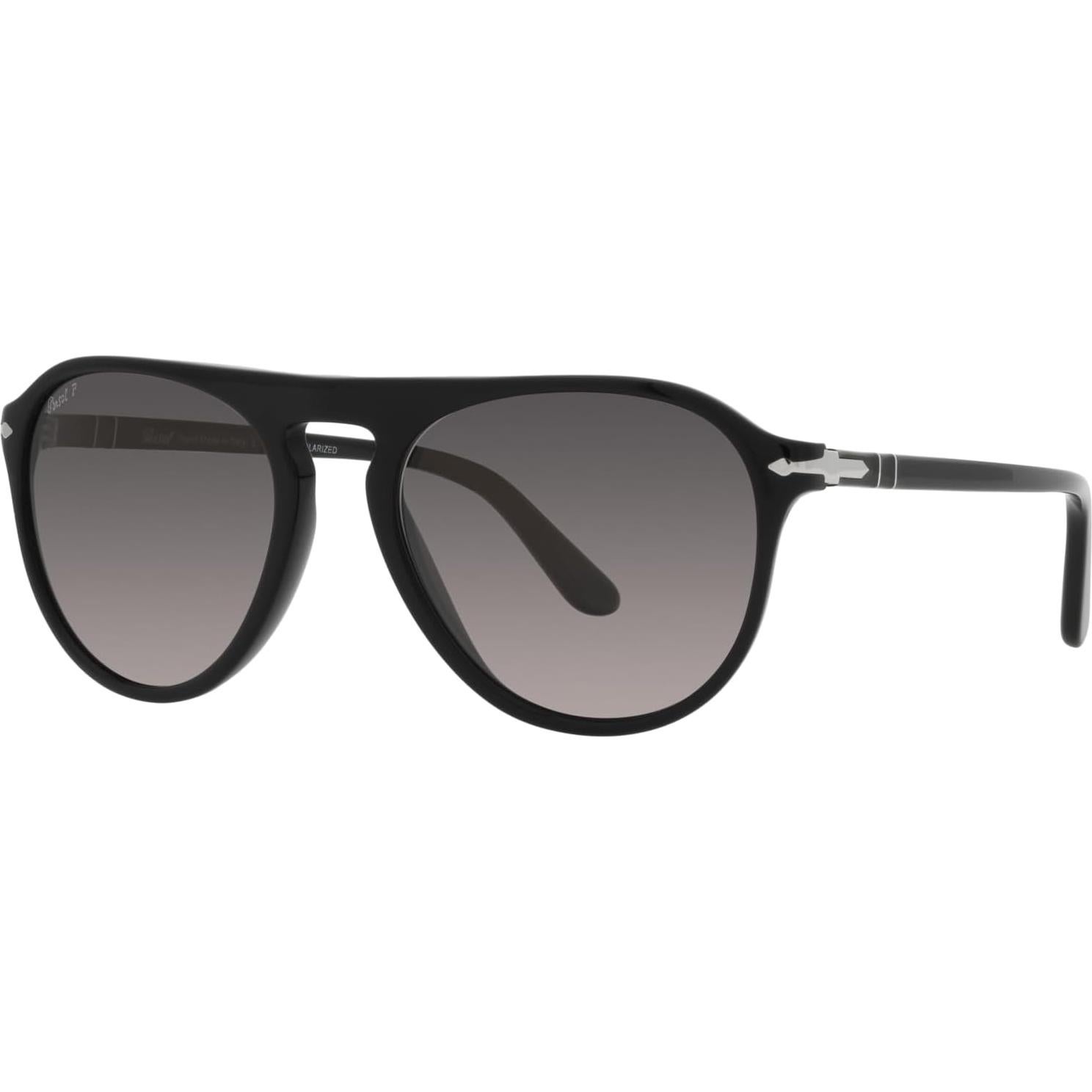 Gafas de sol aviador Persol PO3302S para hombres - Negro/Gris