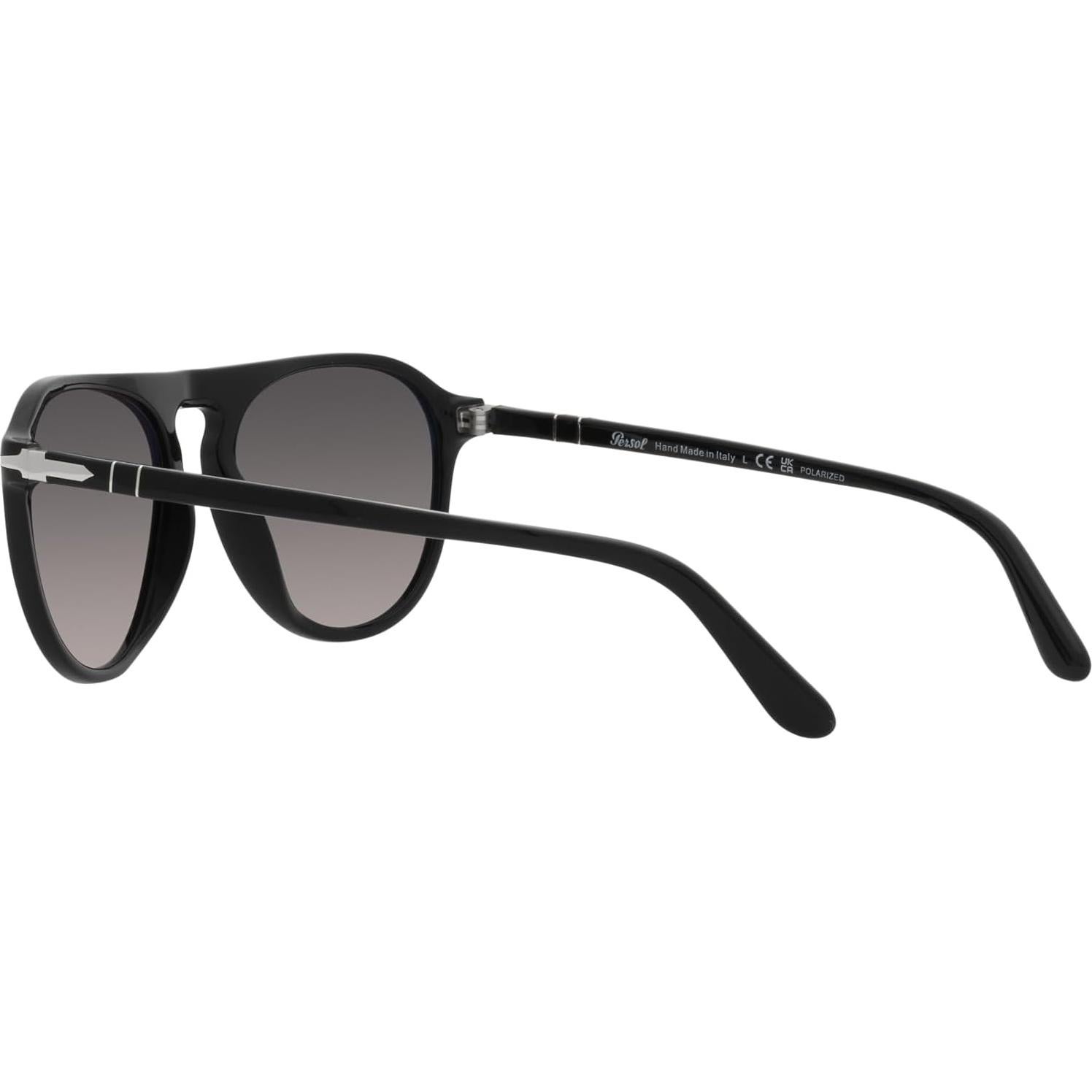 Gafas de sol aviador Persol PO3302S para hombres - Negro/Gris