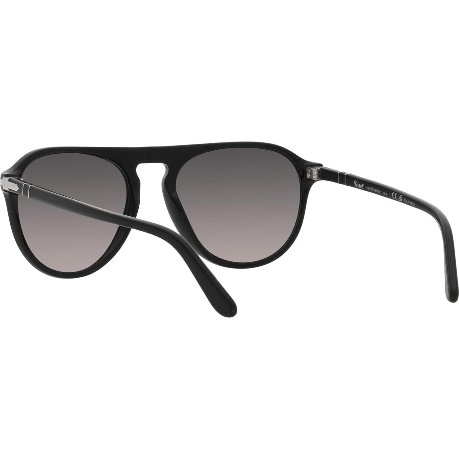 Gafas de sol aviador Persol PO3302S para hombres - Negro/Gris