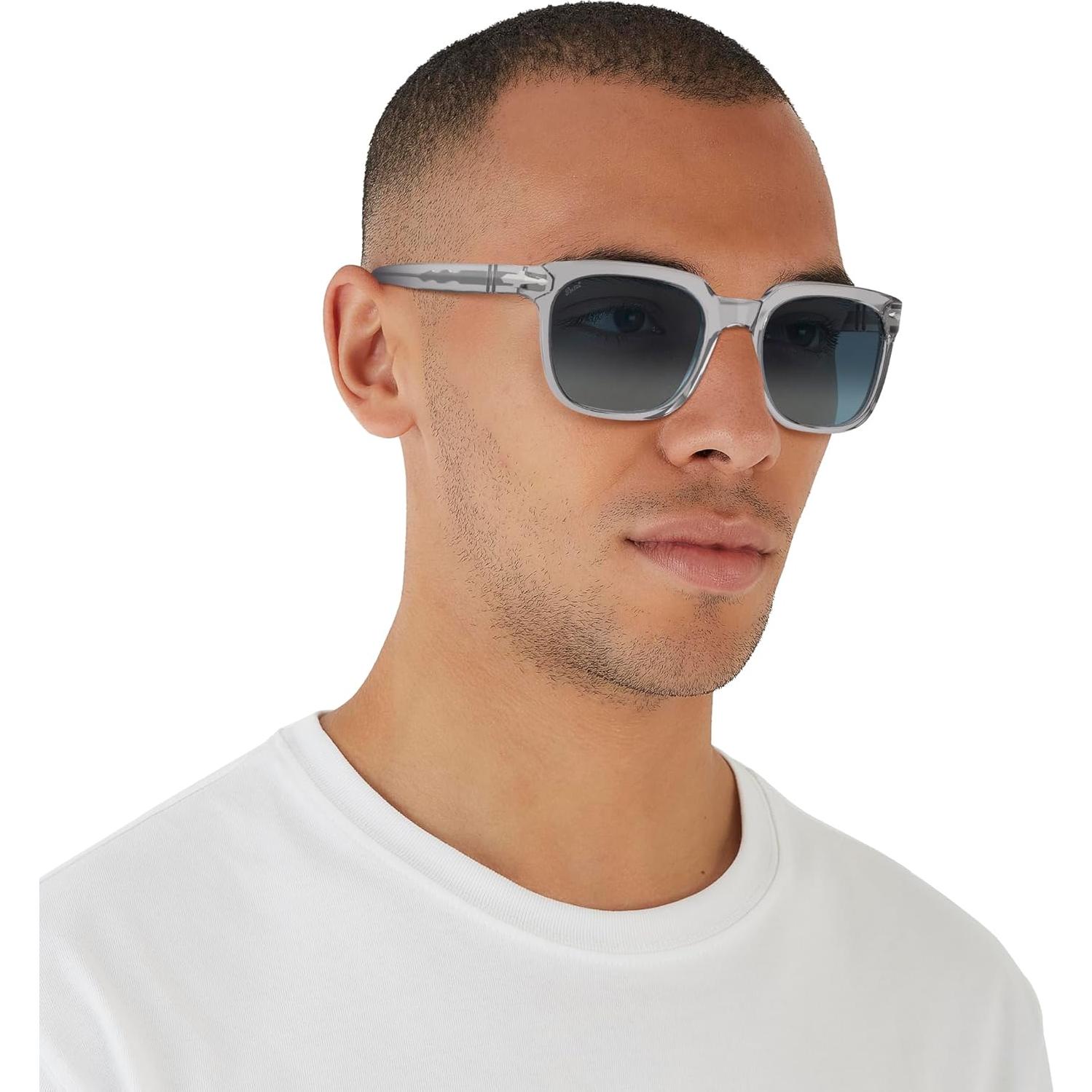 Gafas de sol Persol PO3323S Cuadradas Gris Transparente 56mm