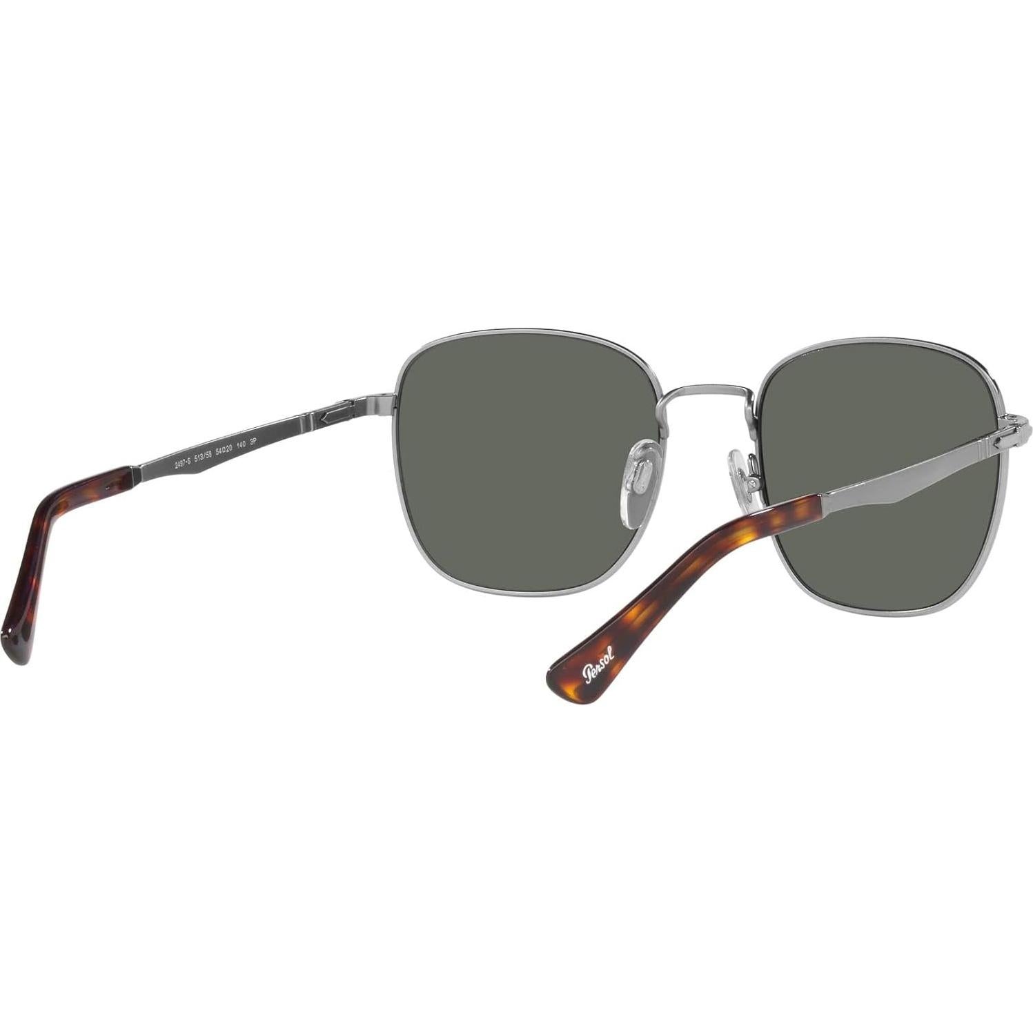 Gafas de sol cuadradas Persol PO2497S Gunmetal Verde 54mm