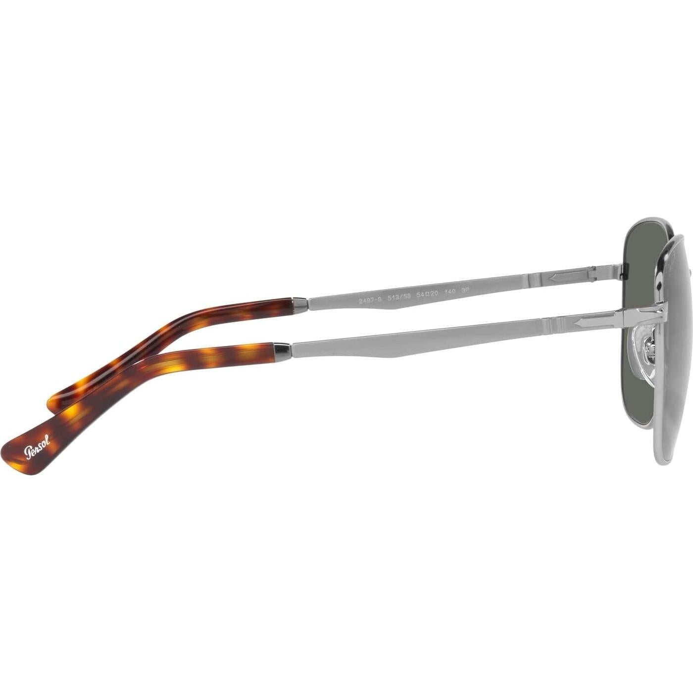 Gafas de sol cuadradas Persol PO2497S Gunmetal Verde 54mm