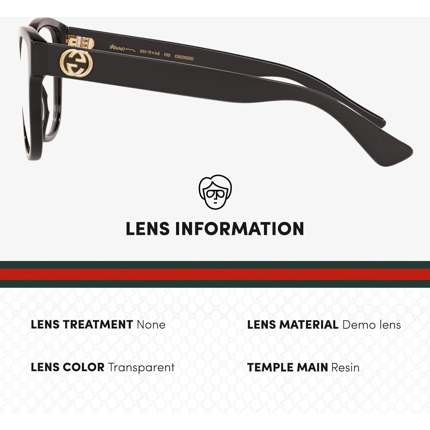 Gafas de Sol Gucci GG0038ON Cuadradas Clásicas 59.4mm