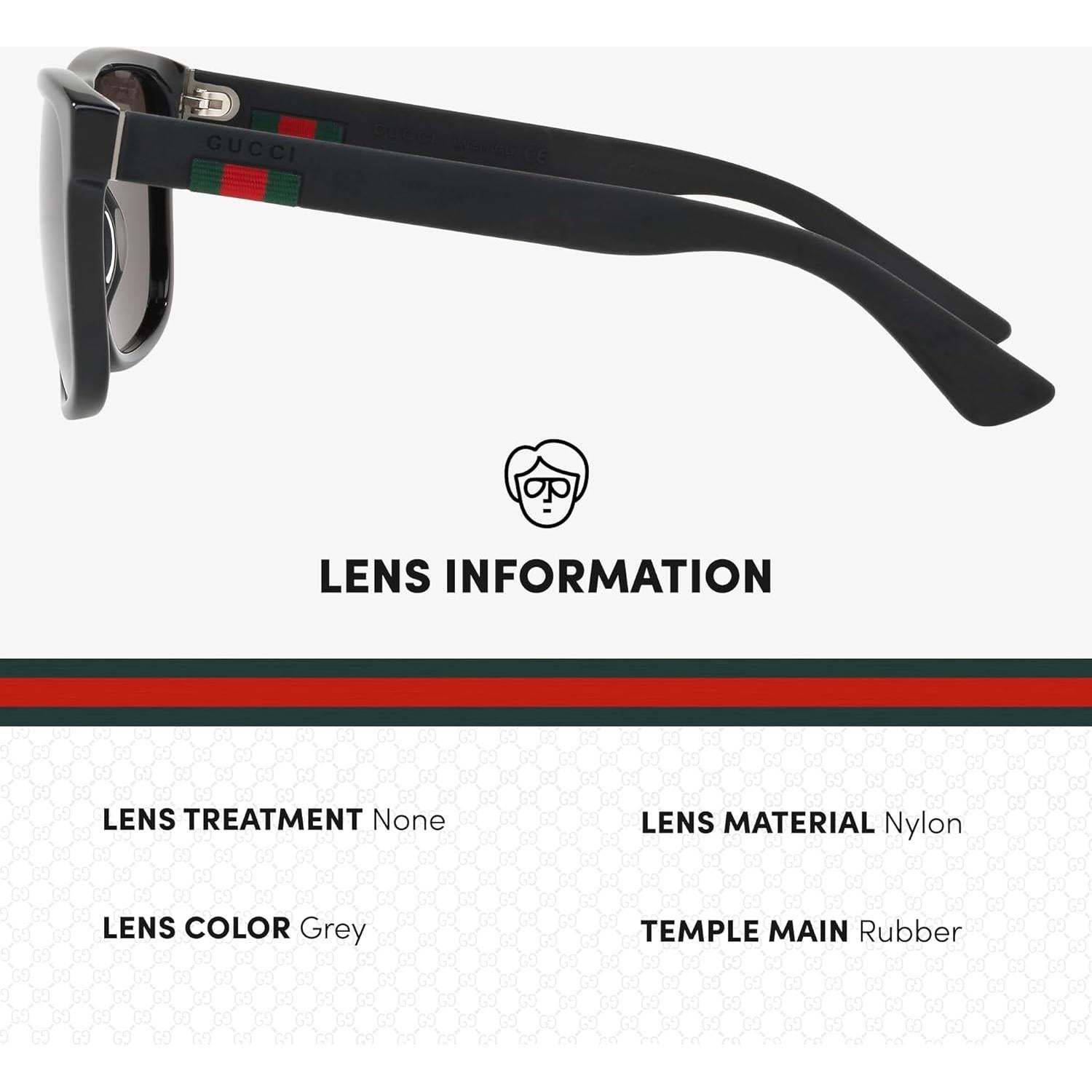 Gafas de Sol Gucci GG0010S Cuadradas con Lente Gris 58mm