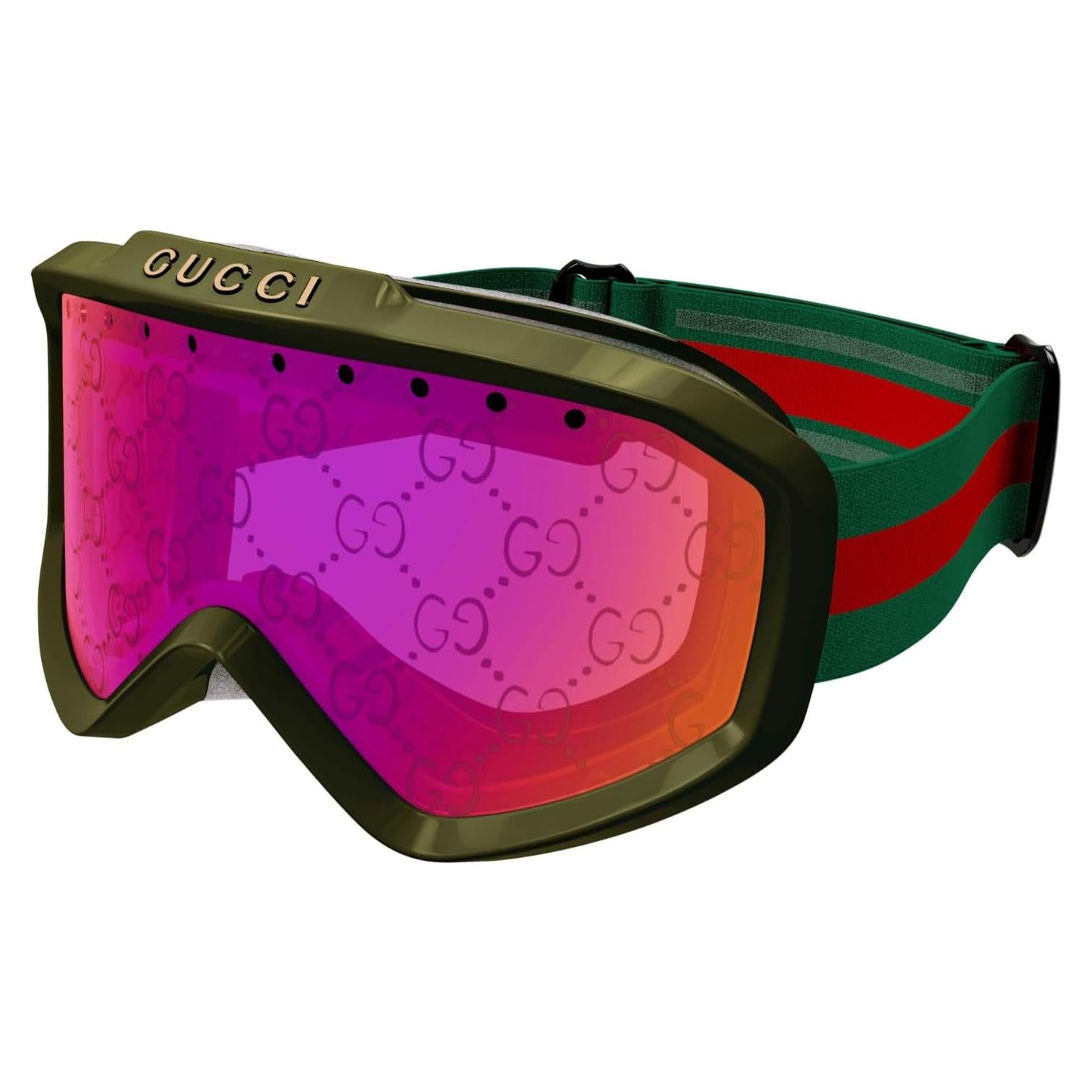 Gafas de Esquí Gucci GG1210S Verde con Rojo + Kit eSHADES