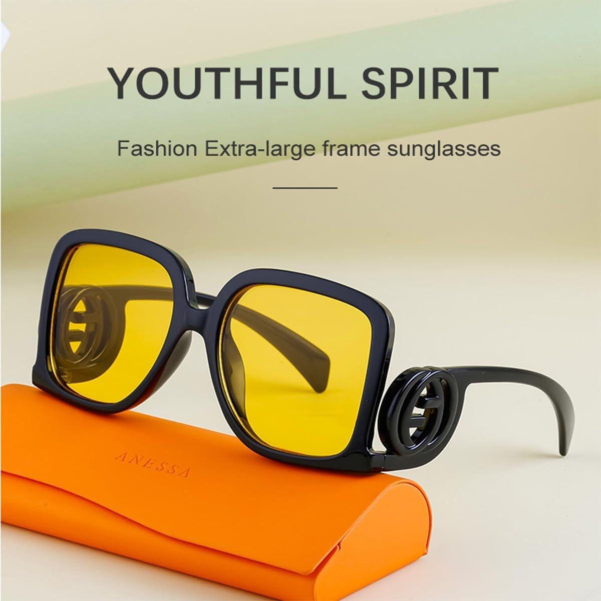 Gafas de sol grandes BCUYCF para mujeres con protección UV