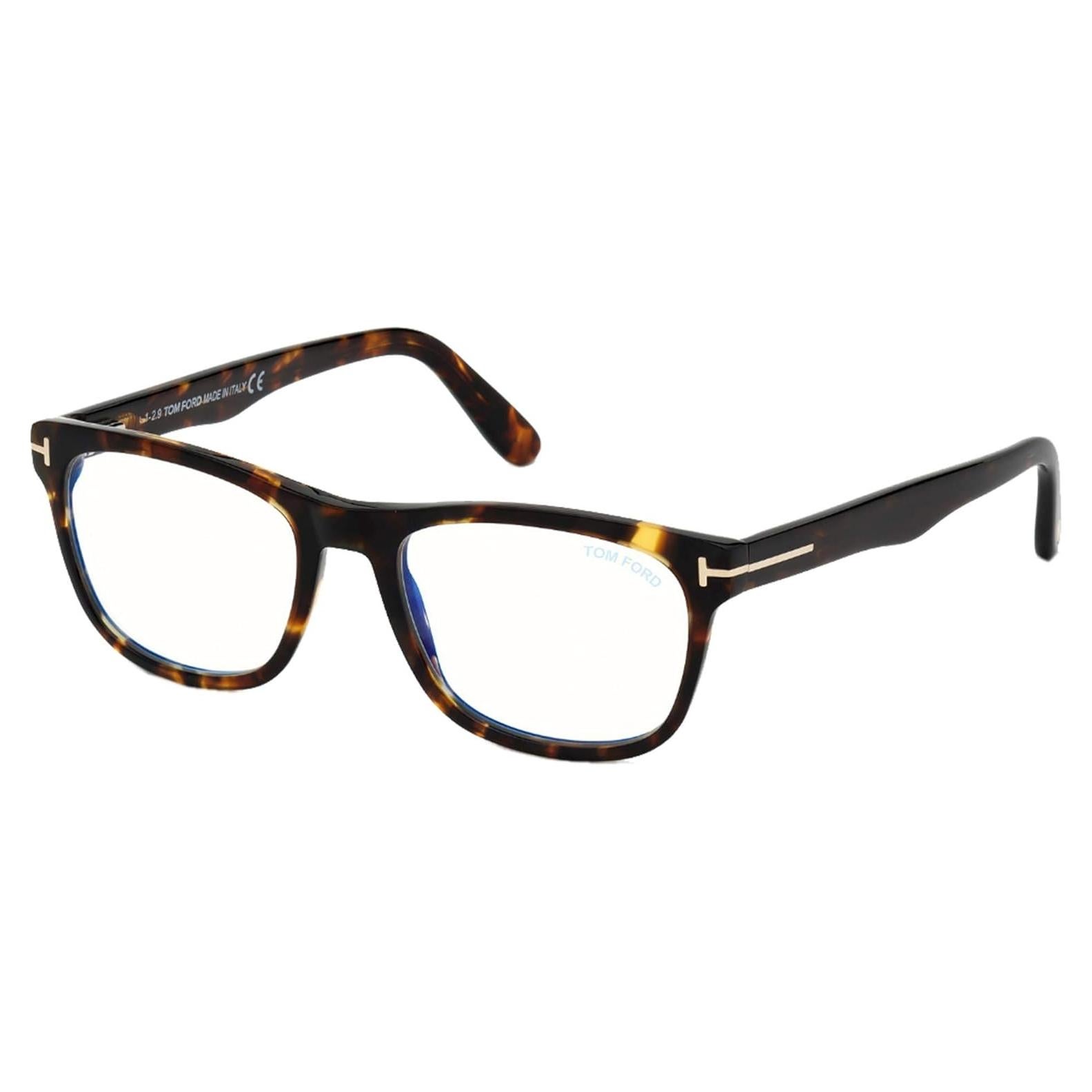Gafas de sol Tom Ford FT 5662-B Havana Brillante Lentes Azules