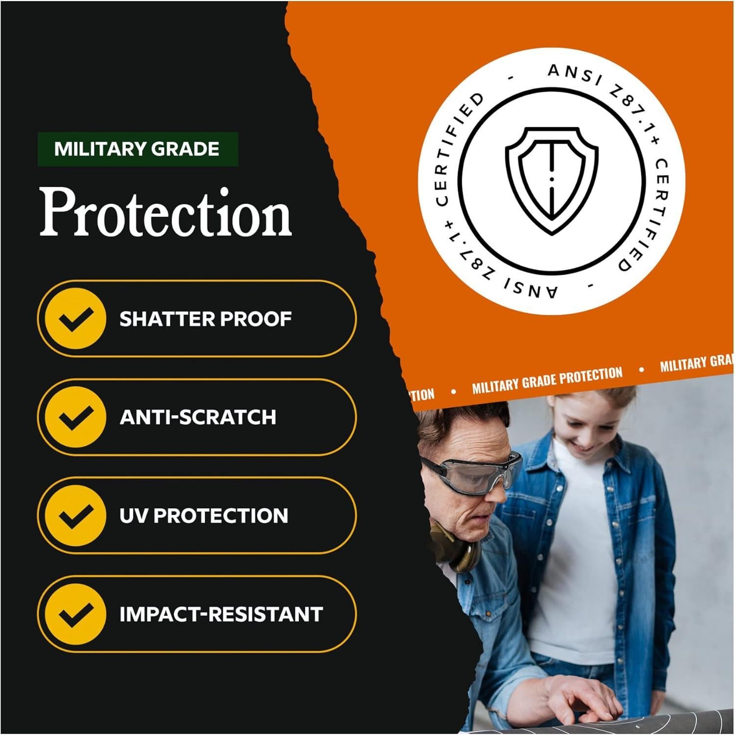 Gafas de Tiro Tácticas Below Zero BZ-BPG-C, Protección Ocular