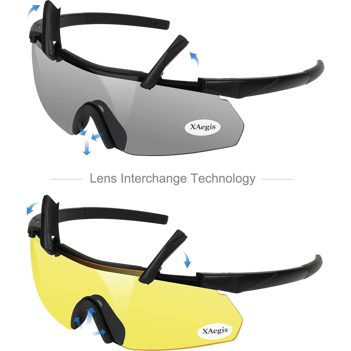 Gafas Tácticas de Tiro xaegistac UV400 con 3 Lentes Intercambiables