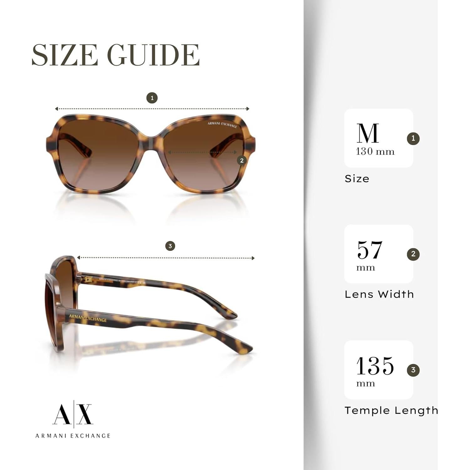 Gafas de sol Armani Exchange AX4029S FIT Mariposa Mujeres