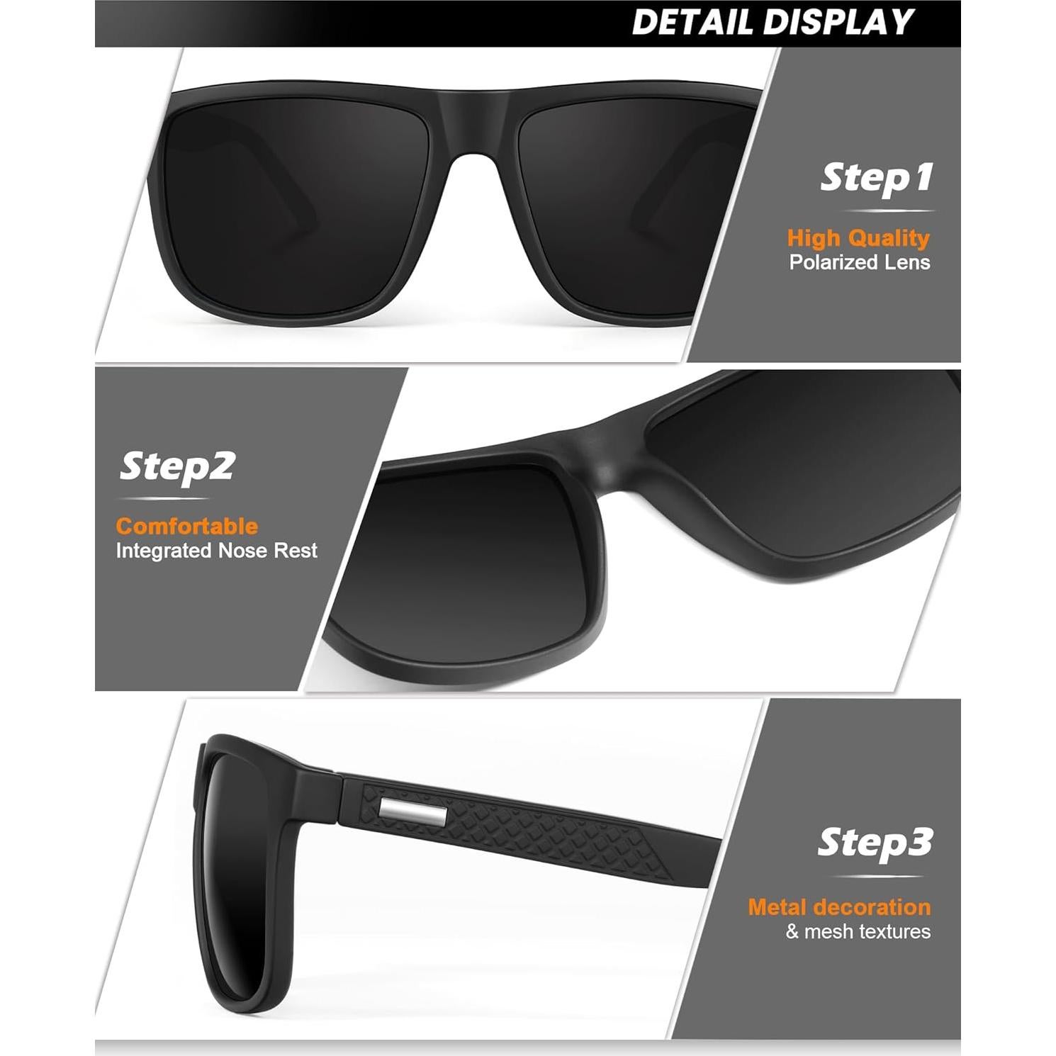 Gafas de sol polarizadas NSSIW UV400 para hombre - Clásicas