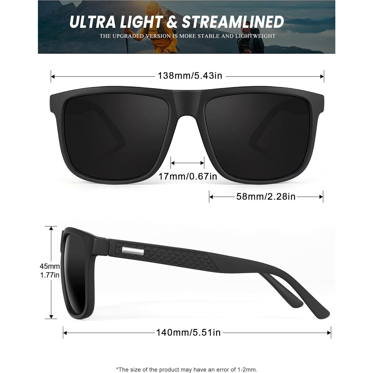 Gafas de sol polarizadas NSSIW UV400 para hombre - Clásicas