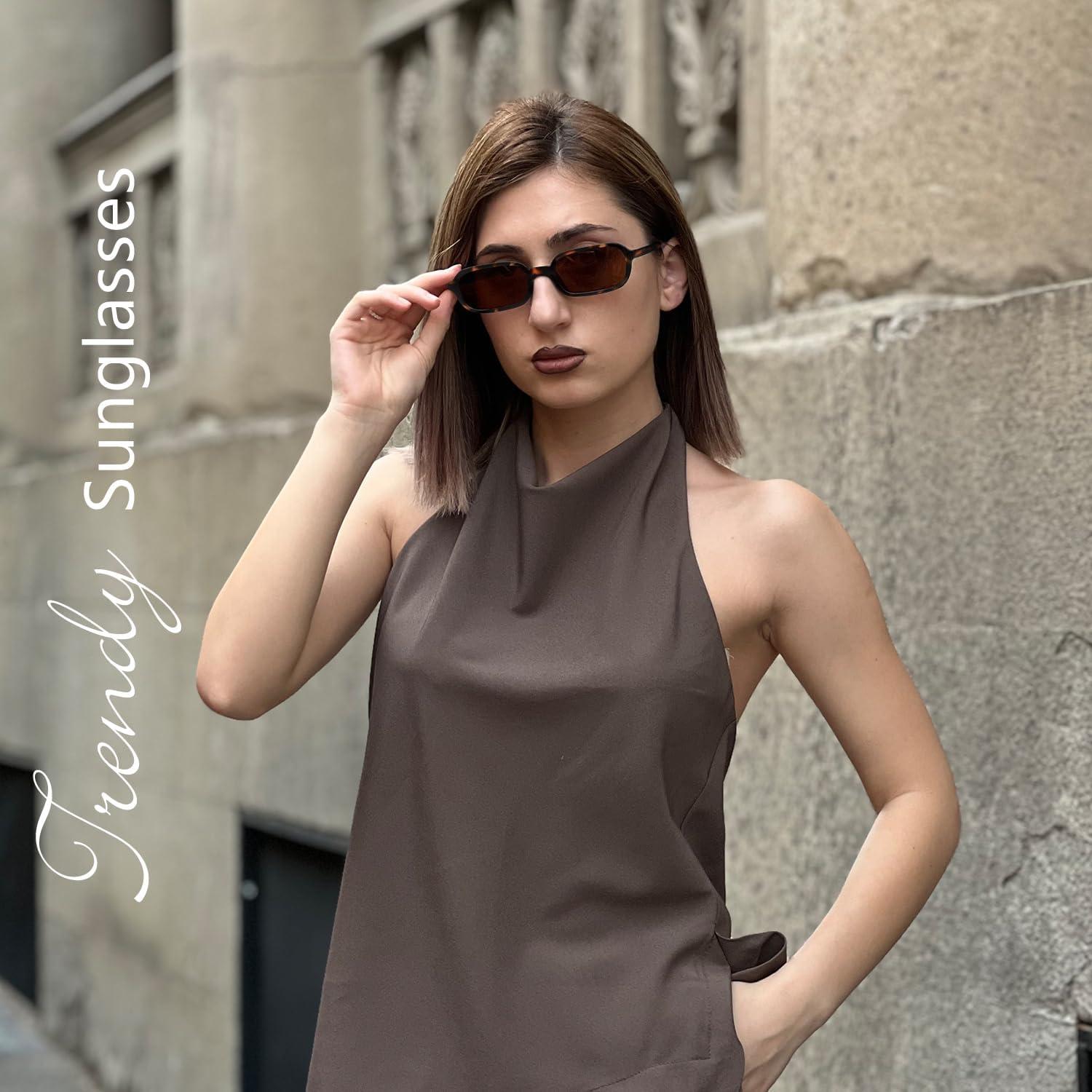 Gafas de sol retro WOWSUN UV400 para mujeres modernas