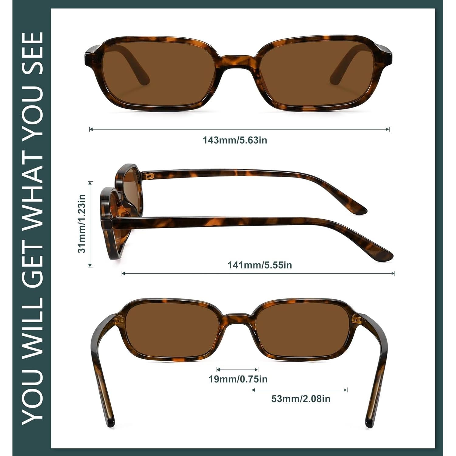 Gafas de sol retro WOWSUN UV400 para mujeres modernas