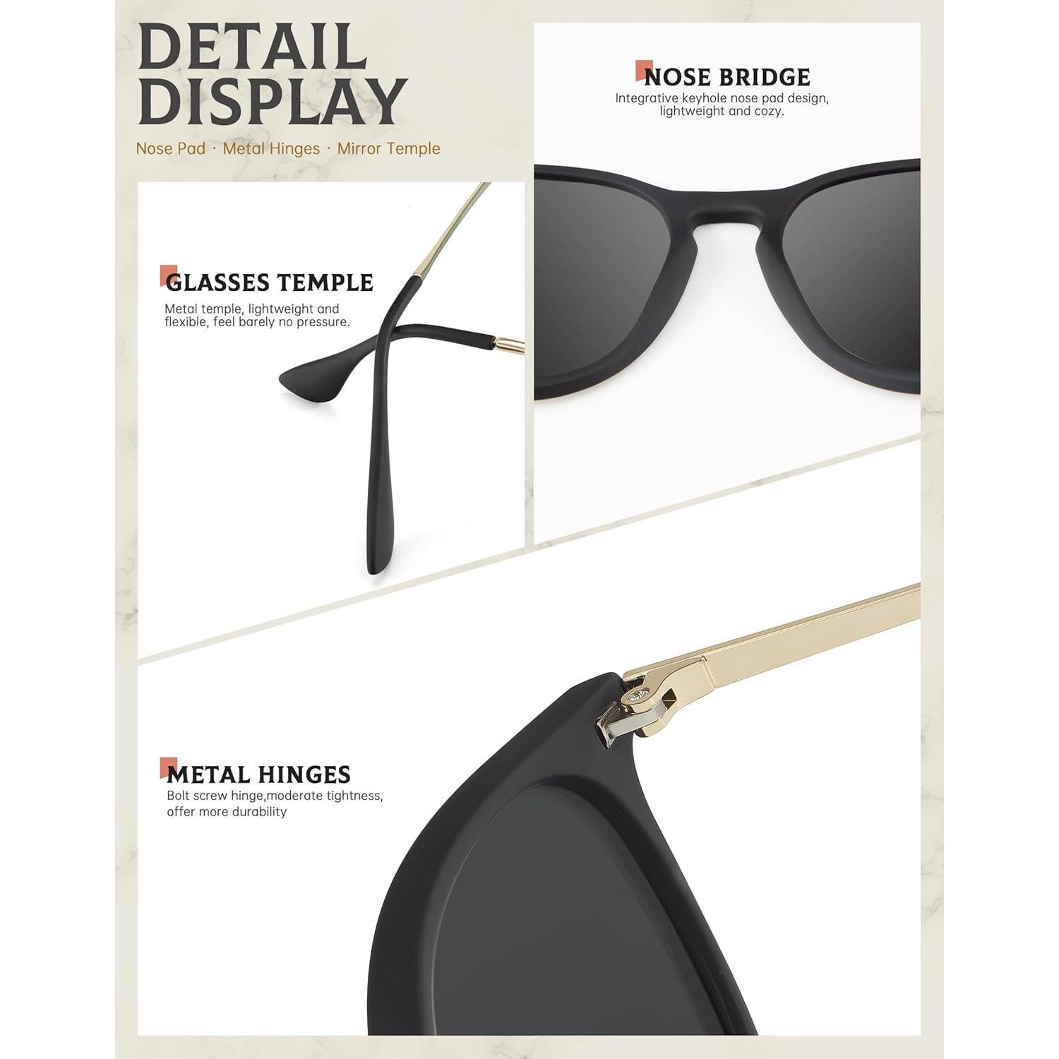 Gafas de sol polarizadas ANYLUV UV400 para mujeres - 3 paquetes