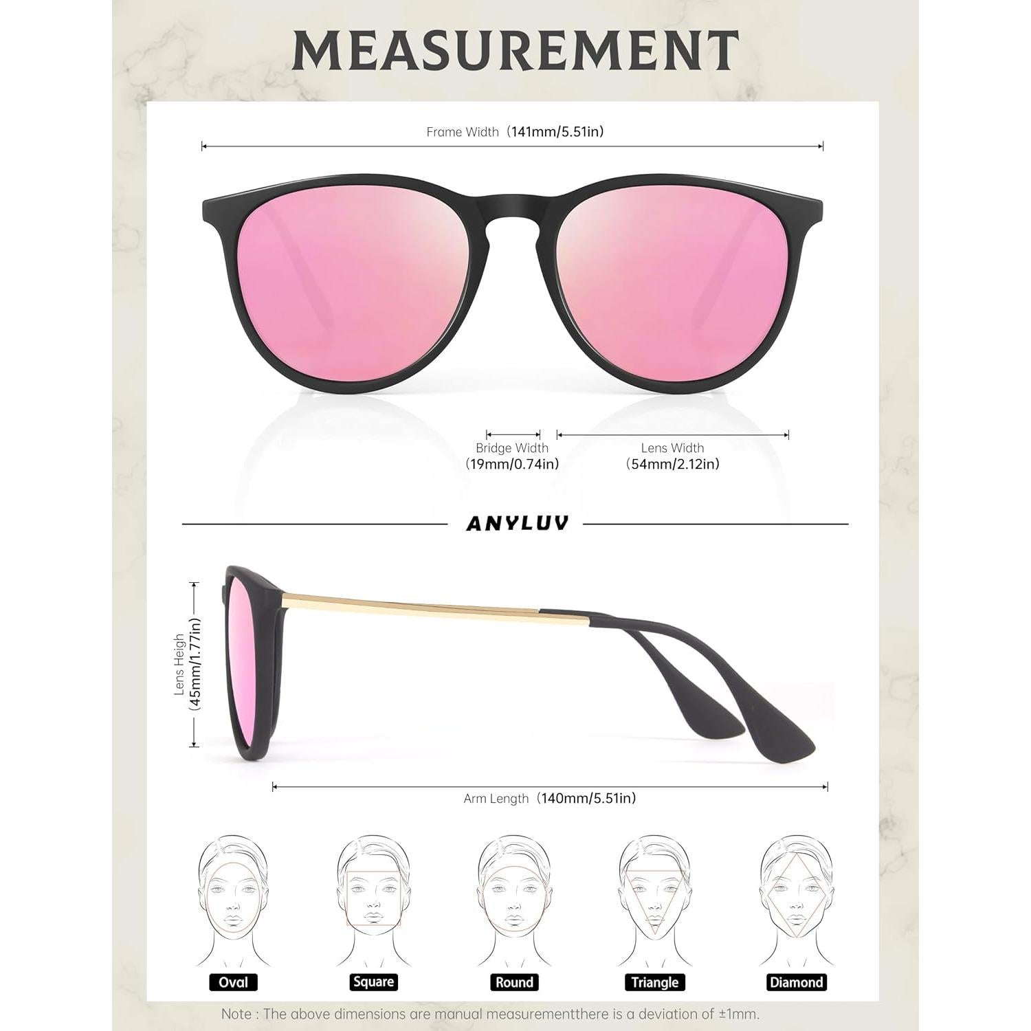 Gafas de sol polarizadas ANYLUV UV400 para mujeres - 3 paquetes