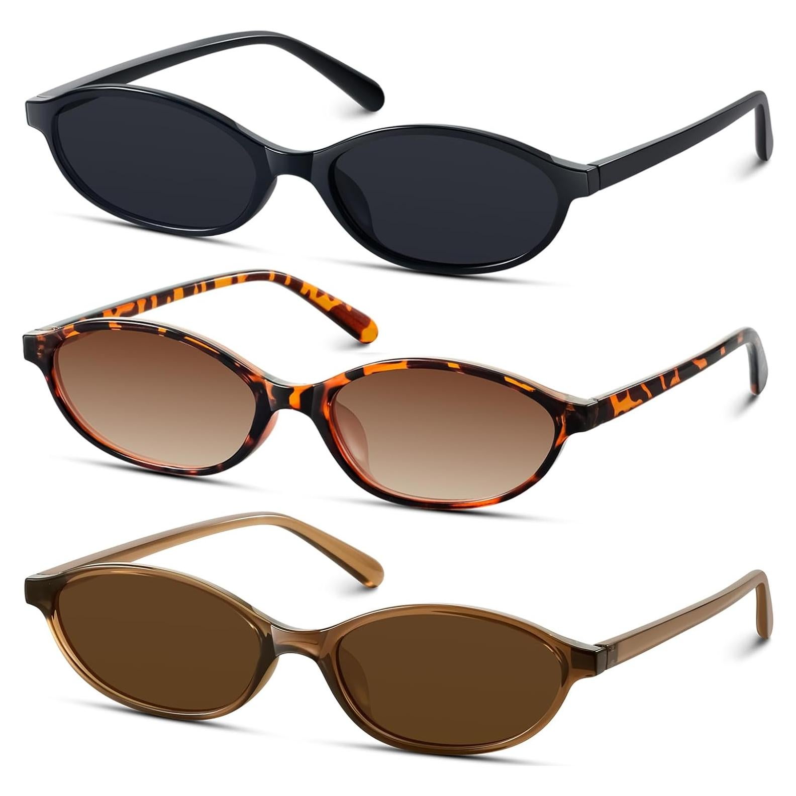 Gafas de Sol Retro Ovaladas KUGUAOK UV Protección Mujeres