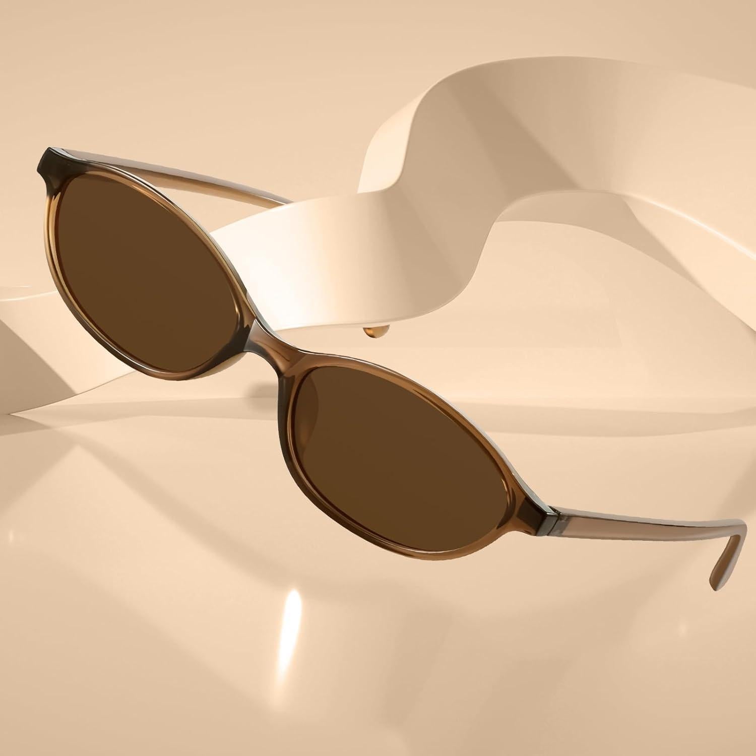 Gafas de Sol Retro Ovaladas KUGUAOK UV Protección Mujeres