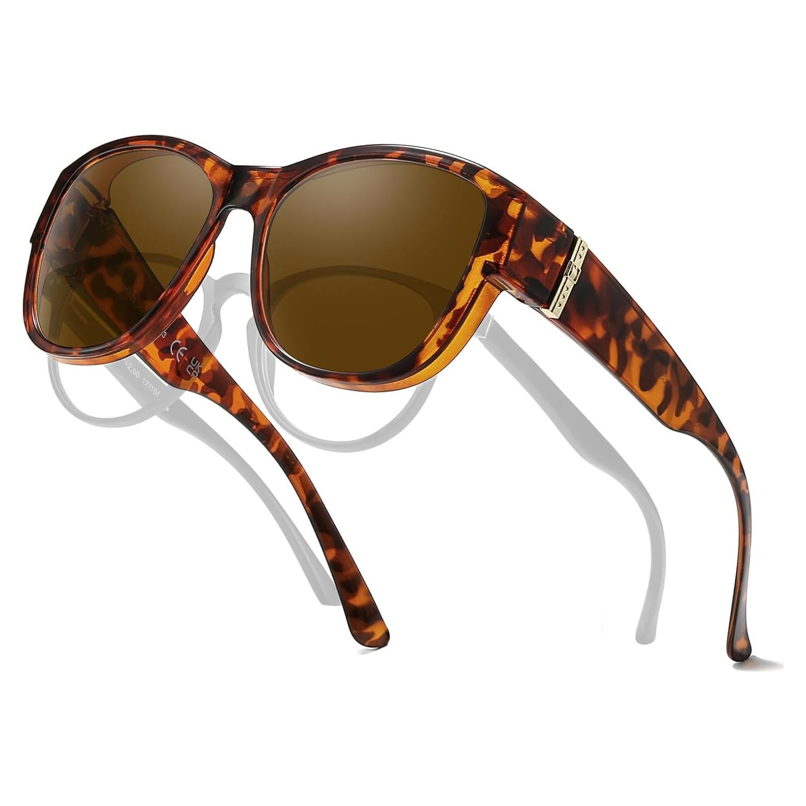 Gafas de sol polarizadas TJUTR para mujeres UV400 gran tamaño