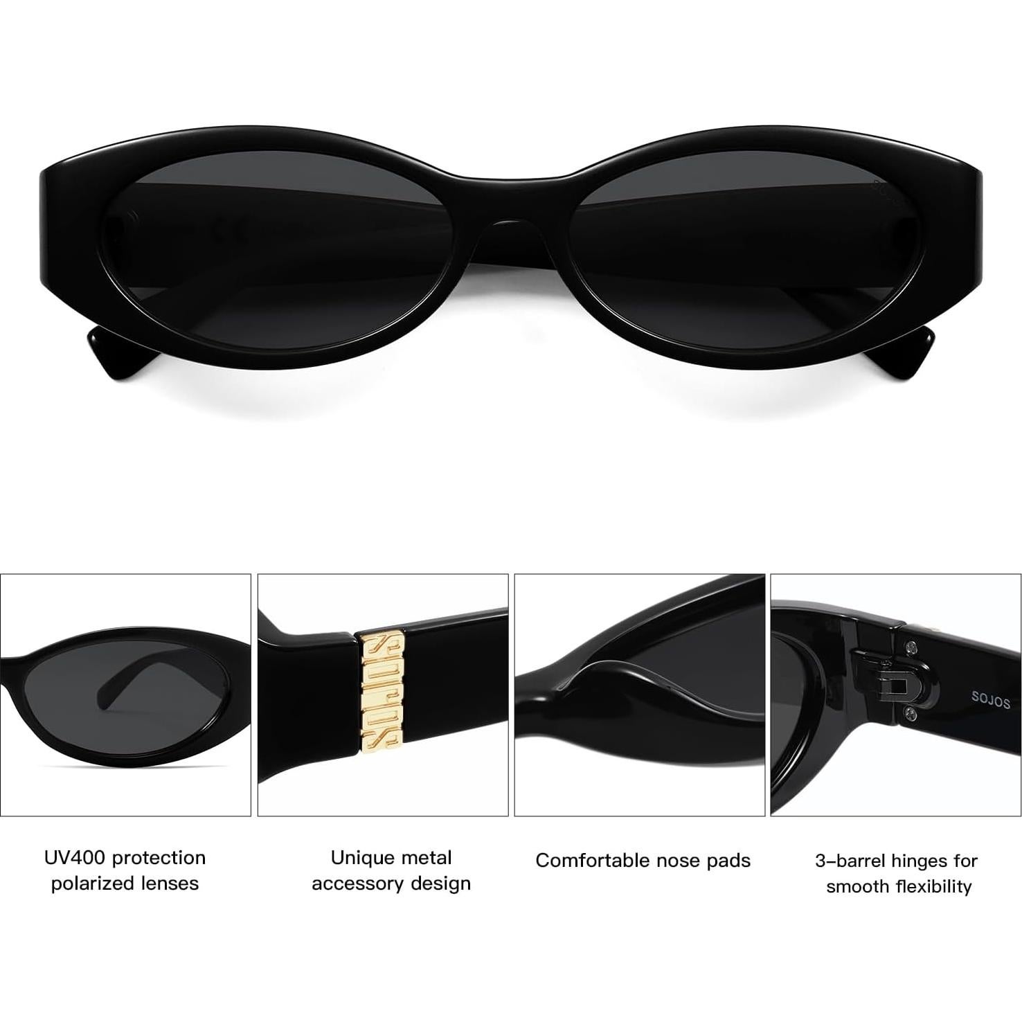 Gafas de sol ovaladas polarizadas SOJOS SJ2364 para mujeres