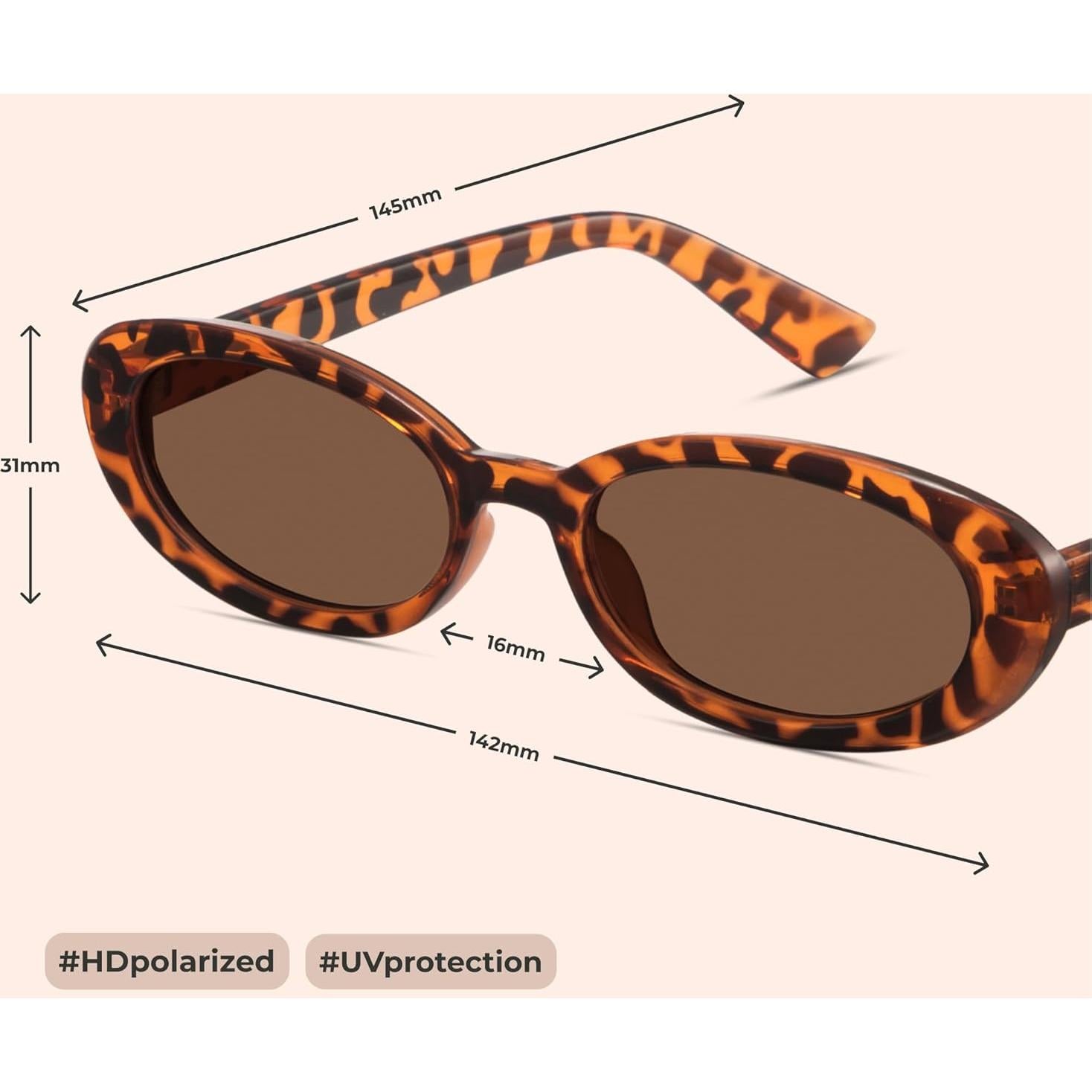 Gafas de Sol Ovaladas Miyya Polarizadas UV400 Unisex 2025