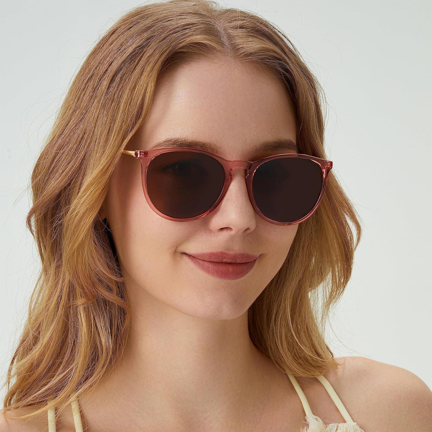 Gafas de sol polarizadas UV400 redondas vintage para mujer y hombre