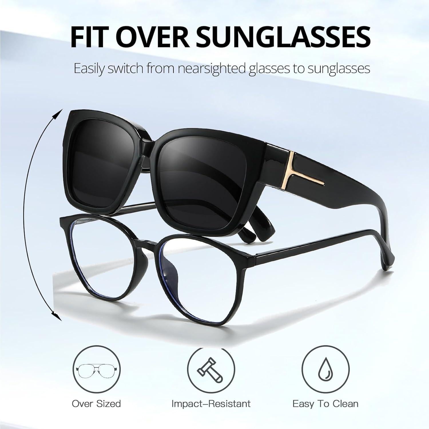 Gafas de sol Myiaur Fit Over polarizadas UV400 para mujer