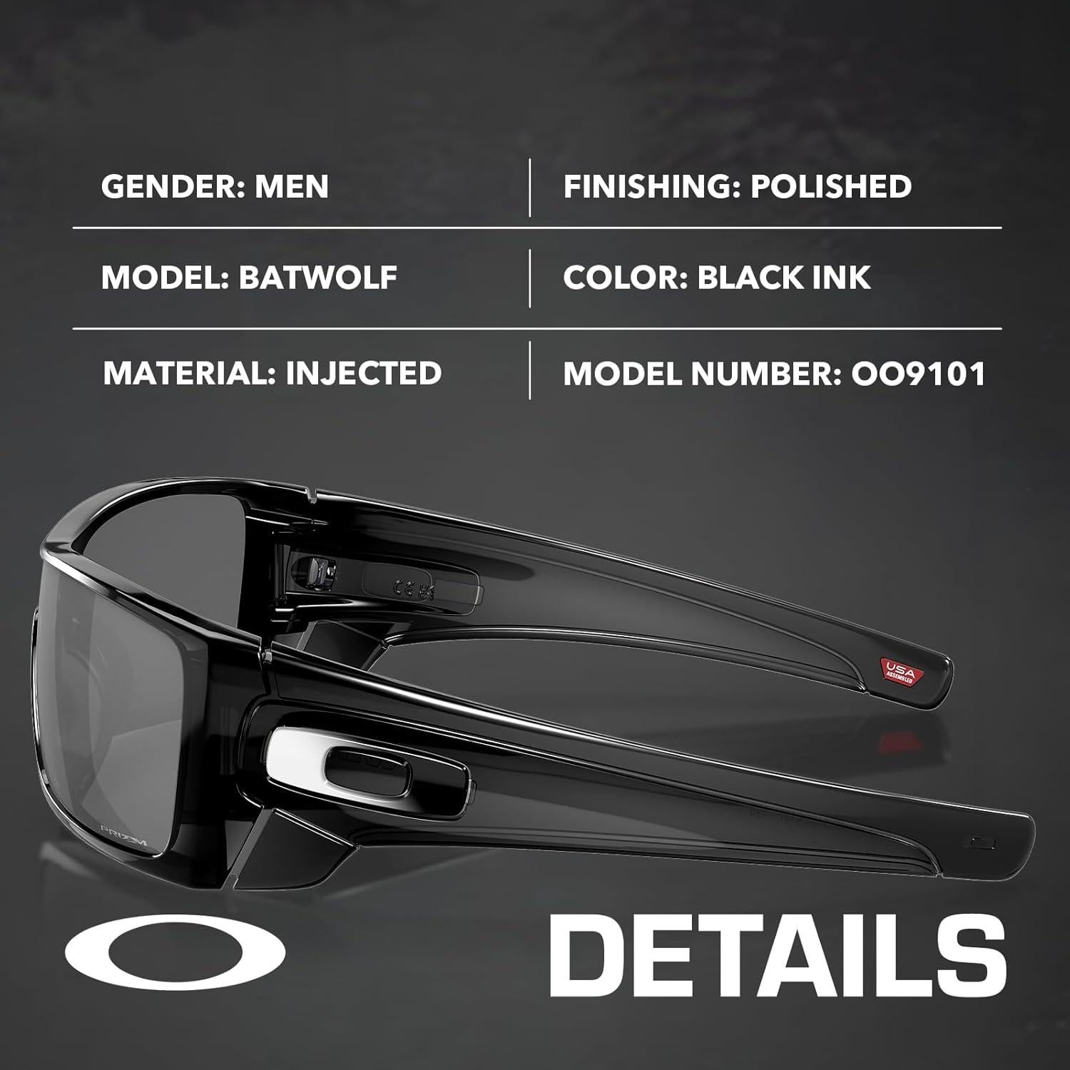 Gafas de Sol Oakley Batwolf OO9101 con Lentes Prizm Negro
