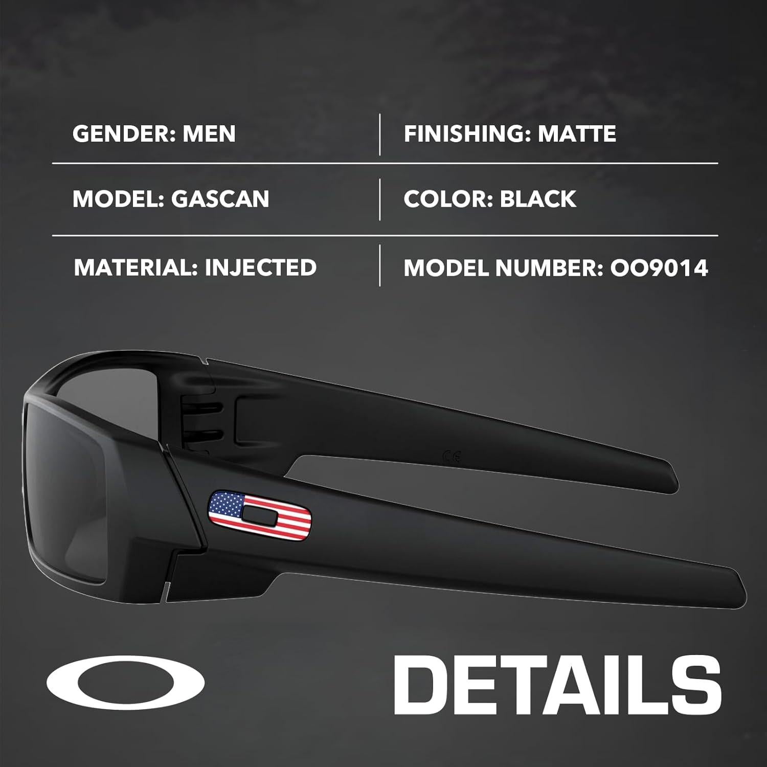 Gafas de Sol Oakley Gascan OO9014 Marco Negro Mate Lentes Grises