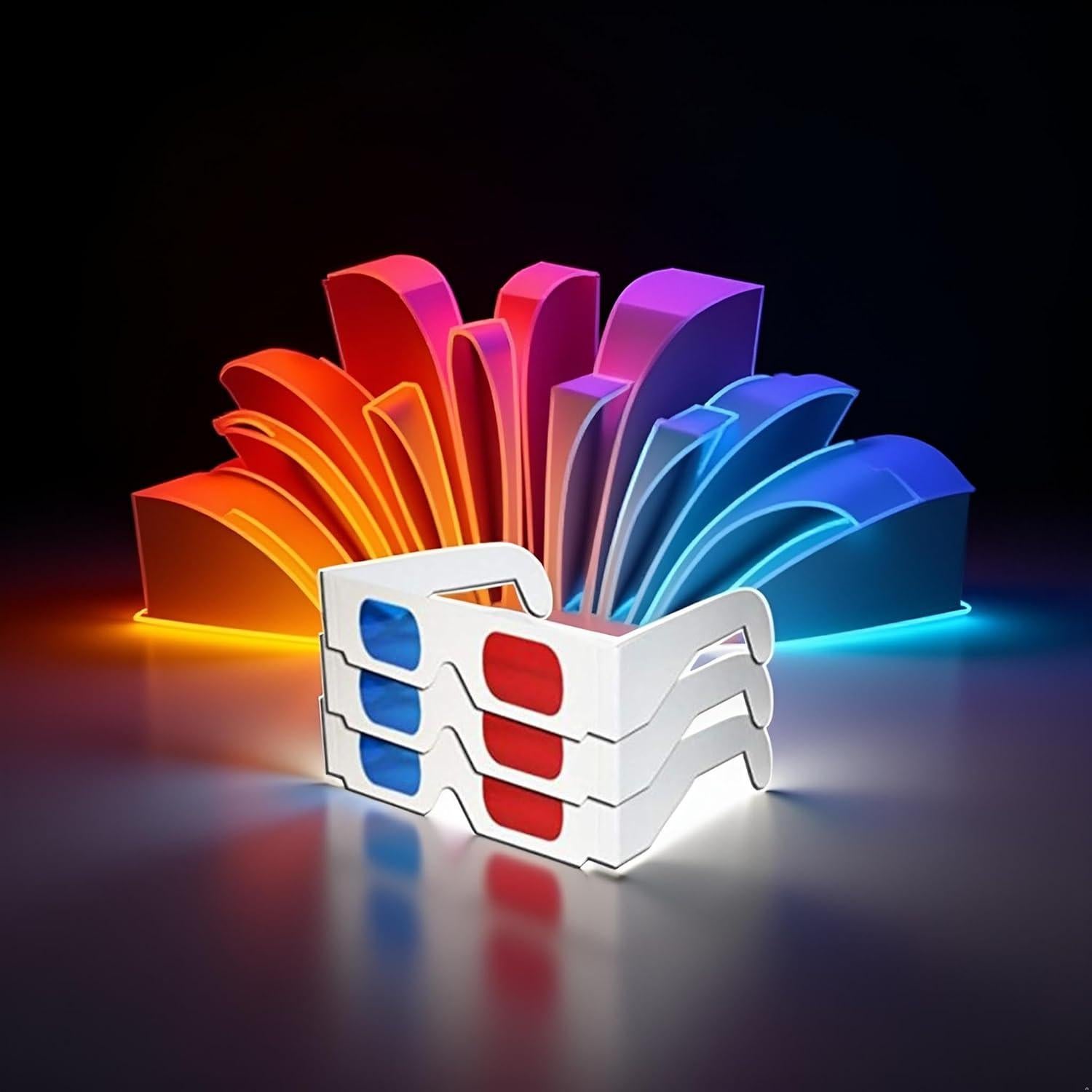 Gafas 3D Plegables de Cartón Sluswallow - 3 Pcs Unisex