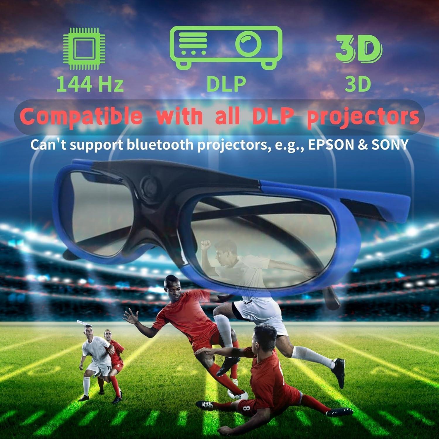 Gafas 3D Activas Sintron ST08-DLP Recargables 144Hz Azul