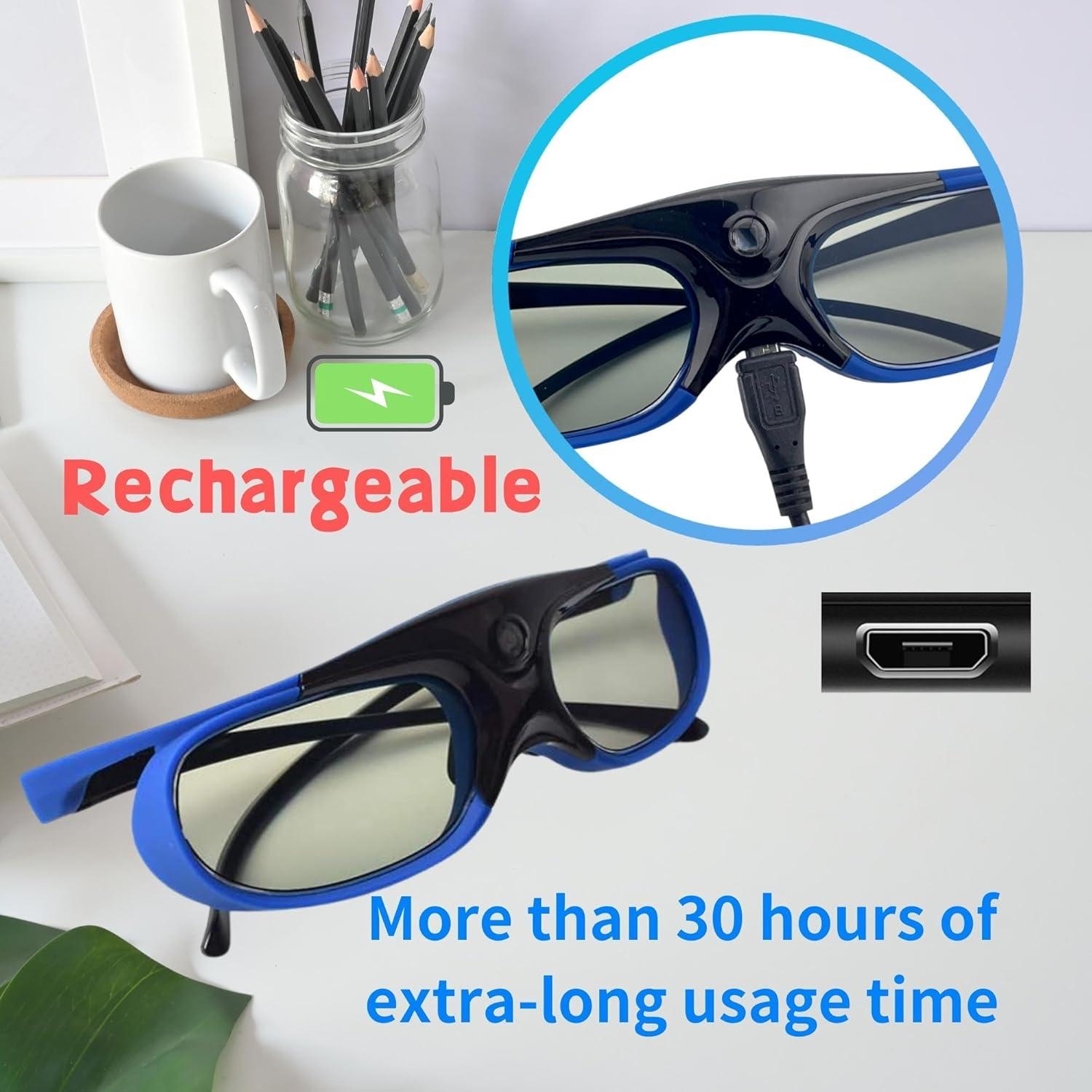 Gafas 3D Activas Sintron ST08-DLP Recargables 144Hz Azul