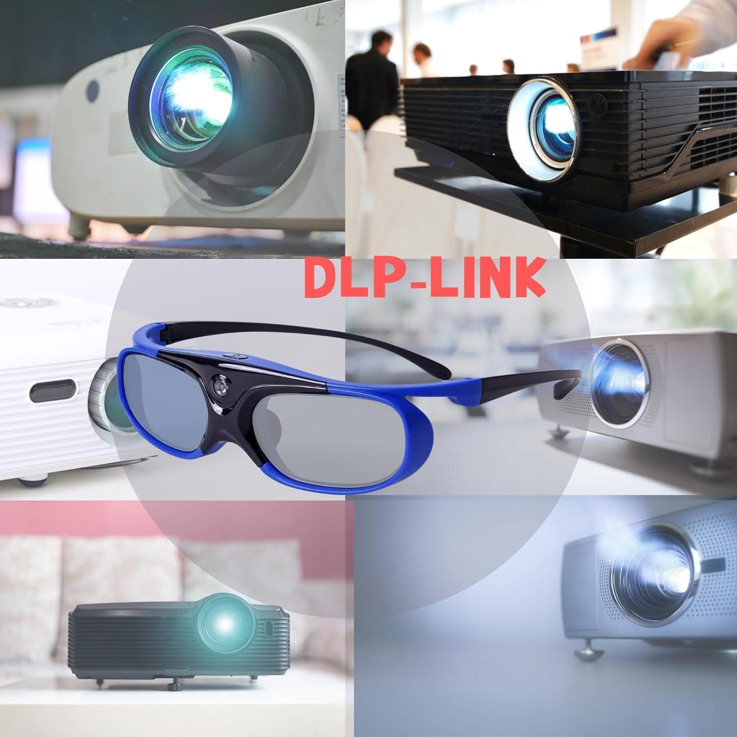 Gafas 3D Activas Sintron ST08-DLP Recargables 144Hz Azul