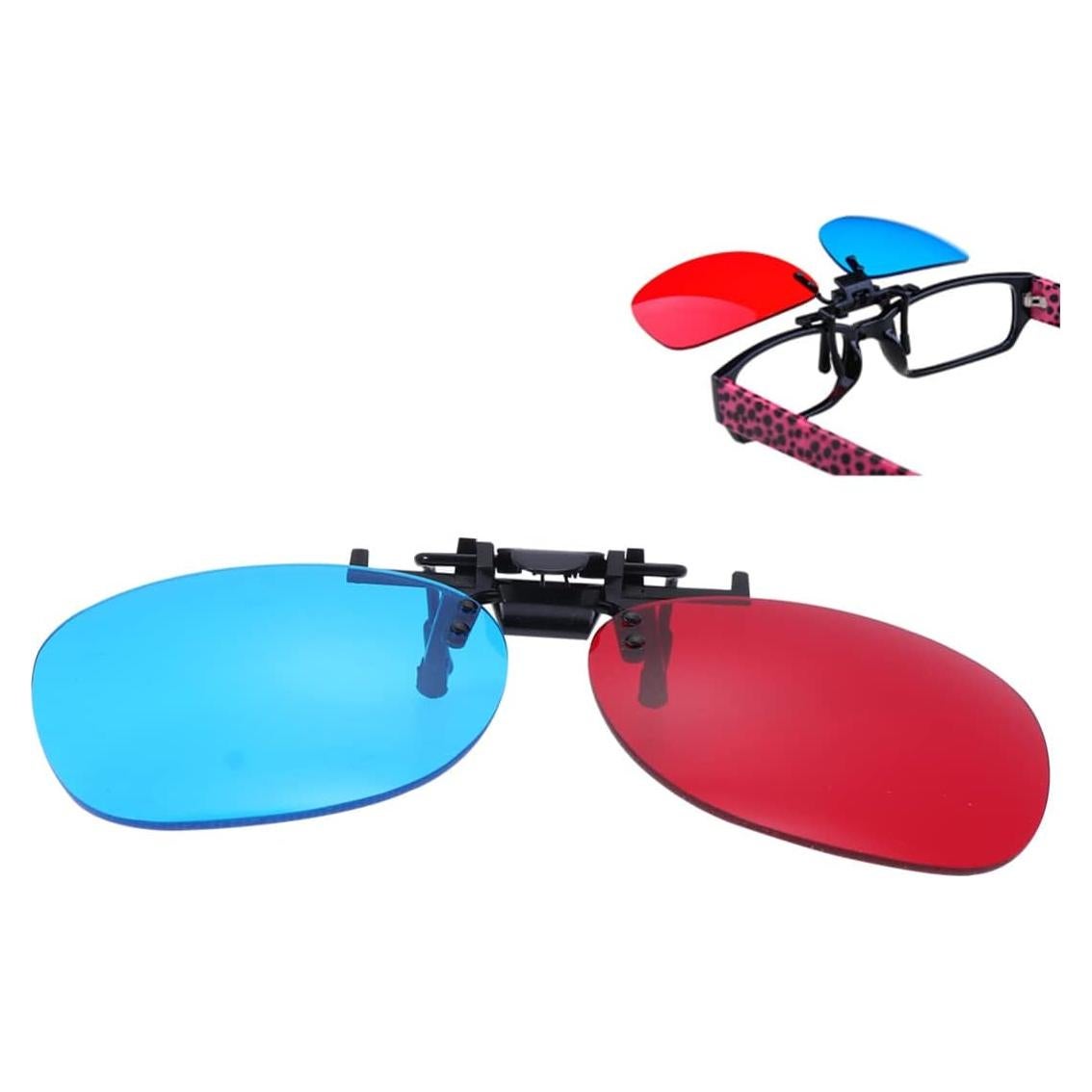 Gafas 3D Clip On Milisten Rojas y Azules para Miopía