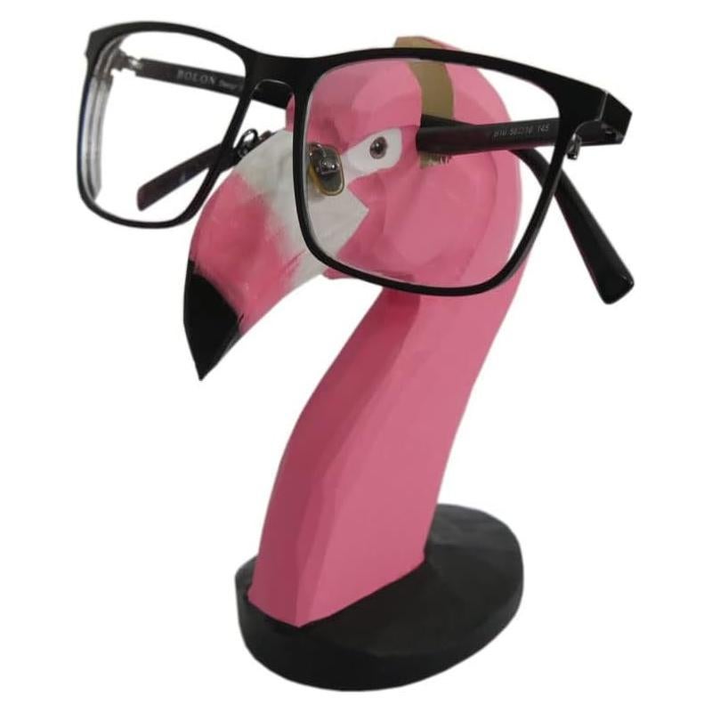 Soporte de Gafas de Madera Tallada a Mano Flamingo 11.9 cm