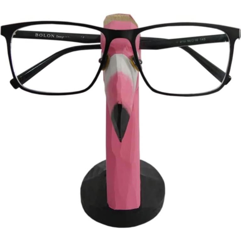 Soporte de Gafas de Madera Tallada a Mano Flamingo 11.9 cm