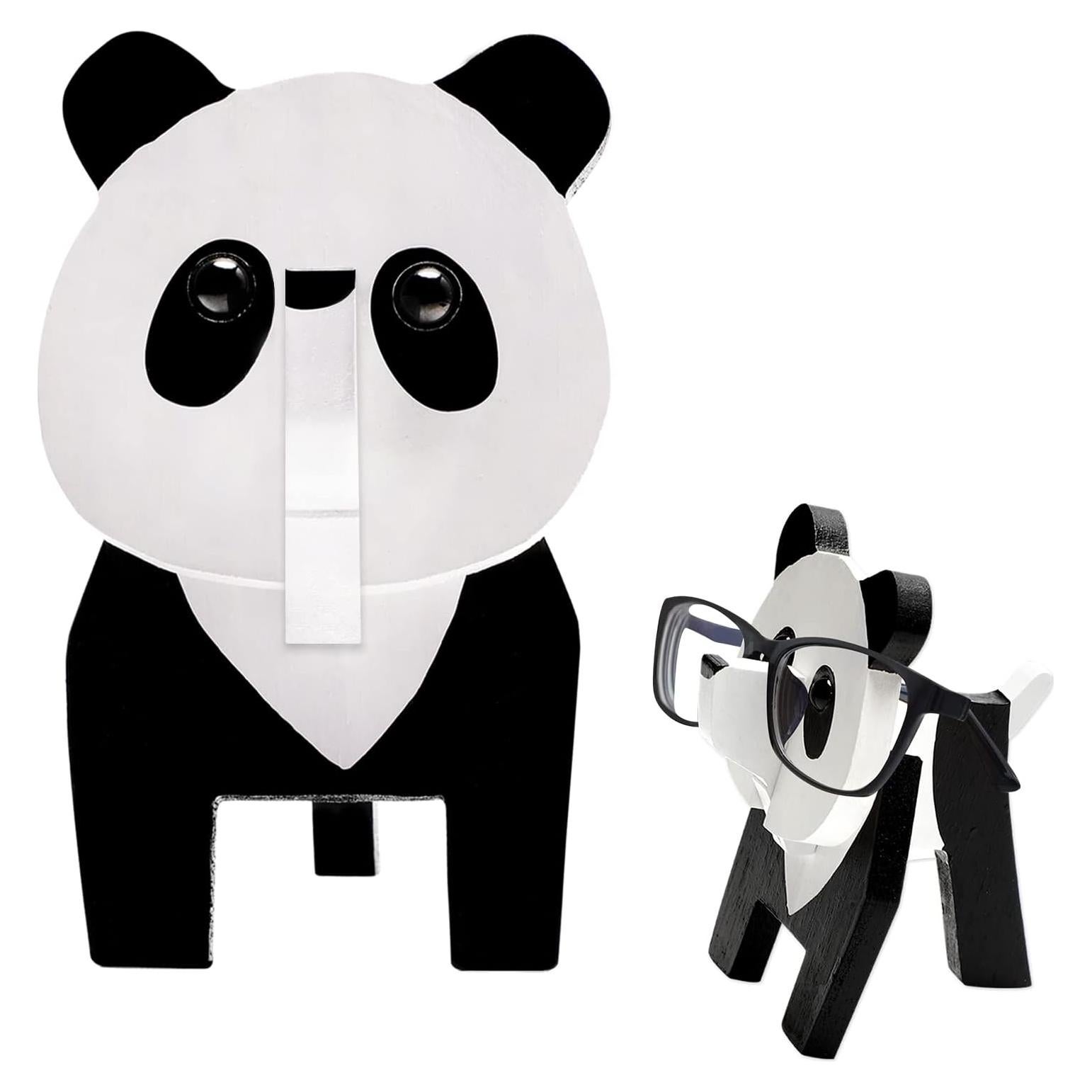 Soporte de Gafas de Madera Panda Creativo 10x9.4x15 cm