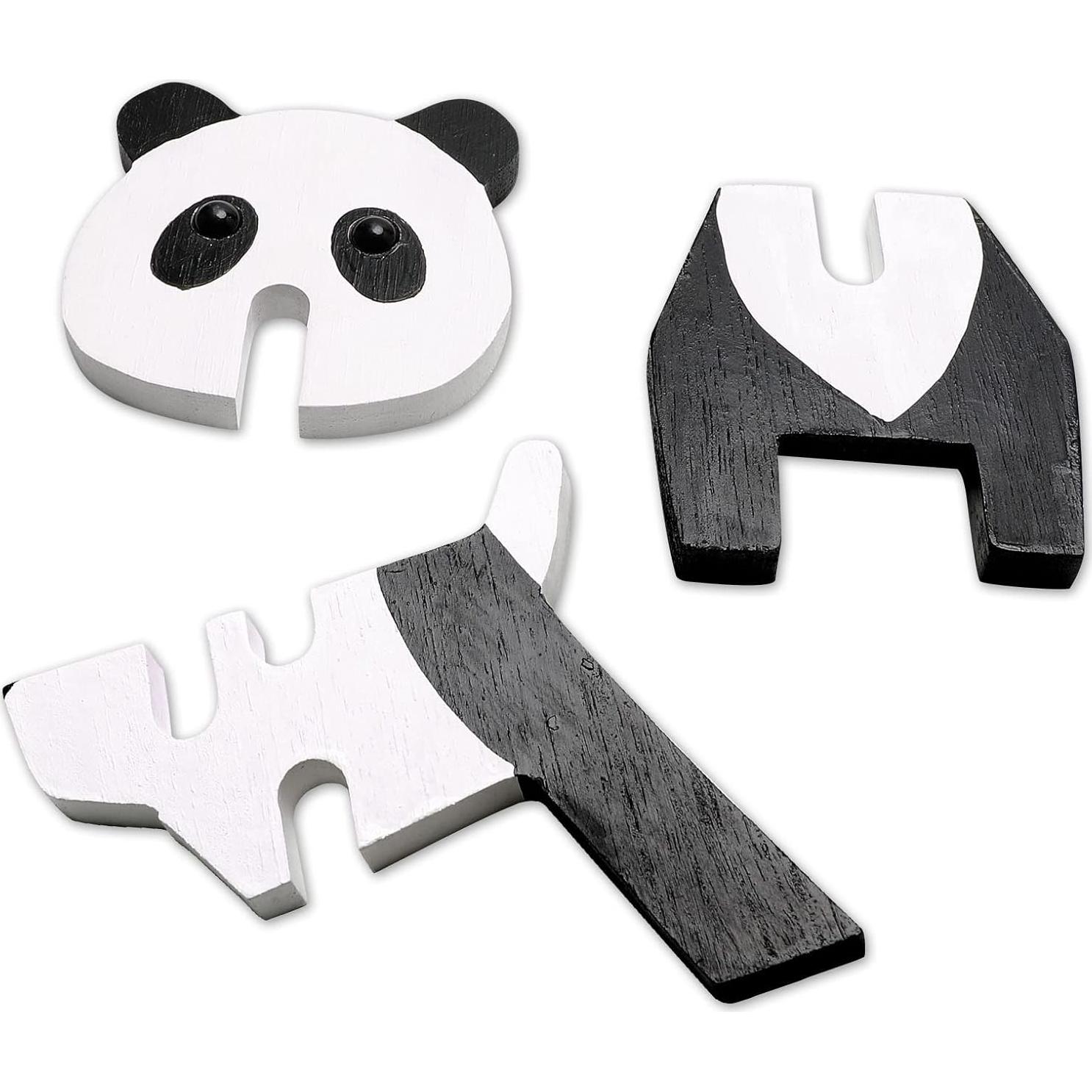 Soporte de Gafas de Madera Panda Creativo 10x9.4x15 cm