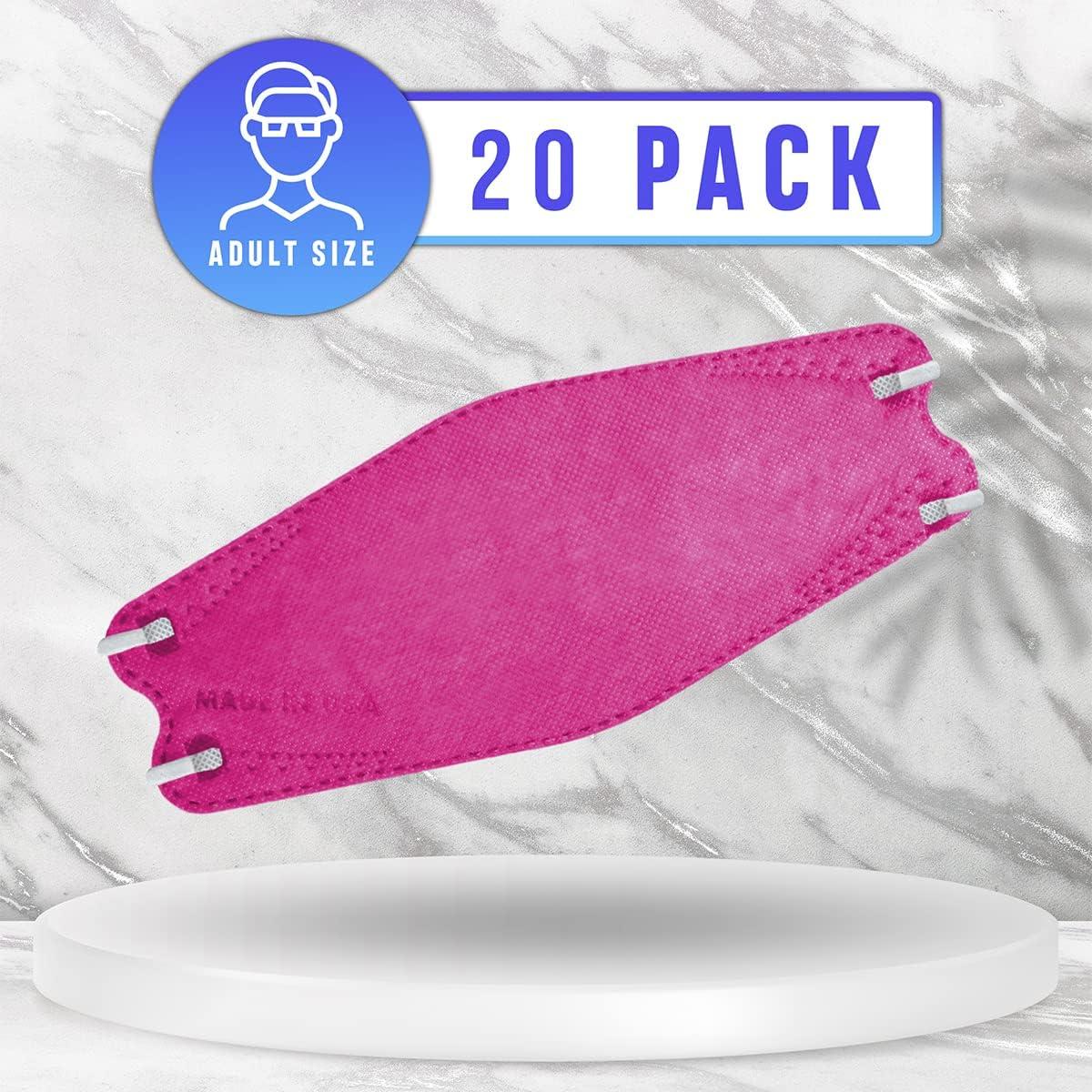 Mascarilla Desechable Lutema 5 Capas 20 pcs Diseño 3D Rosa