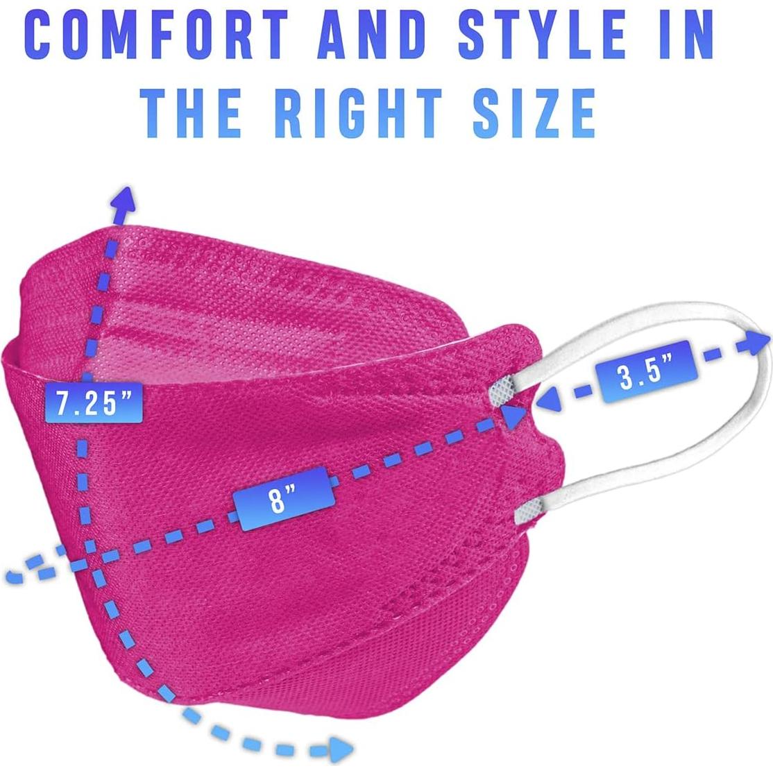 Mascarilla Desechable Lutema 5 Capas 20 pcs Diseño 3D Rosa