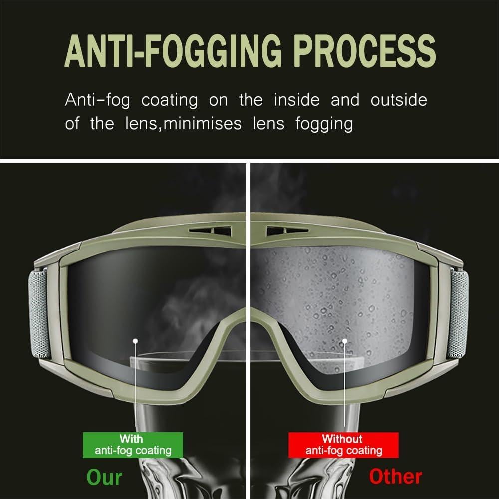 Gafas Tácticas Antivaho ONECUPPTOP con 3 Lentes Intercambiables
