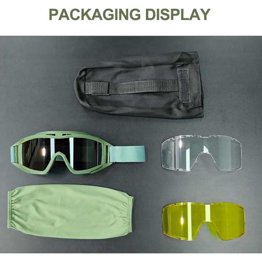 Gafas Tácticas Antivaho ONECUPPTOP con 3 Lentes Intercambiables