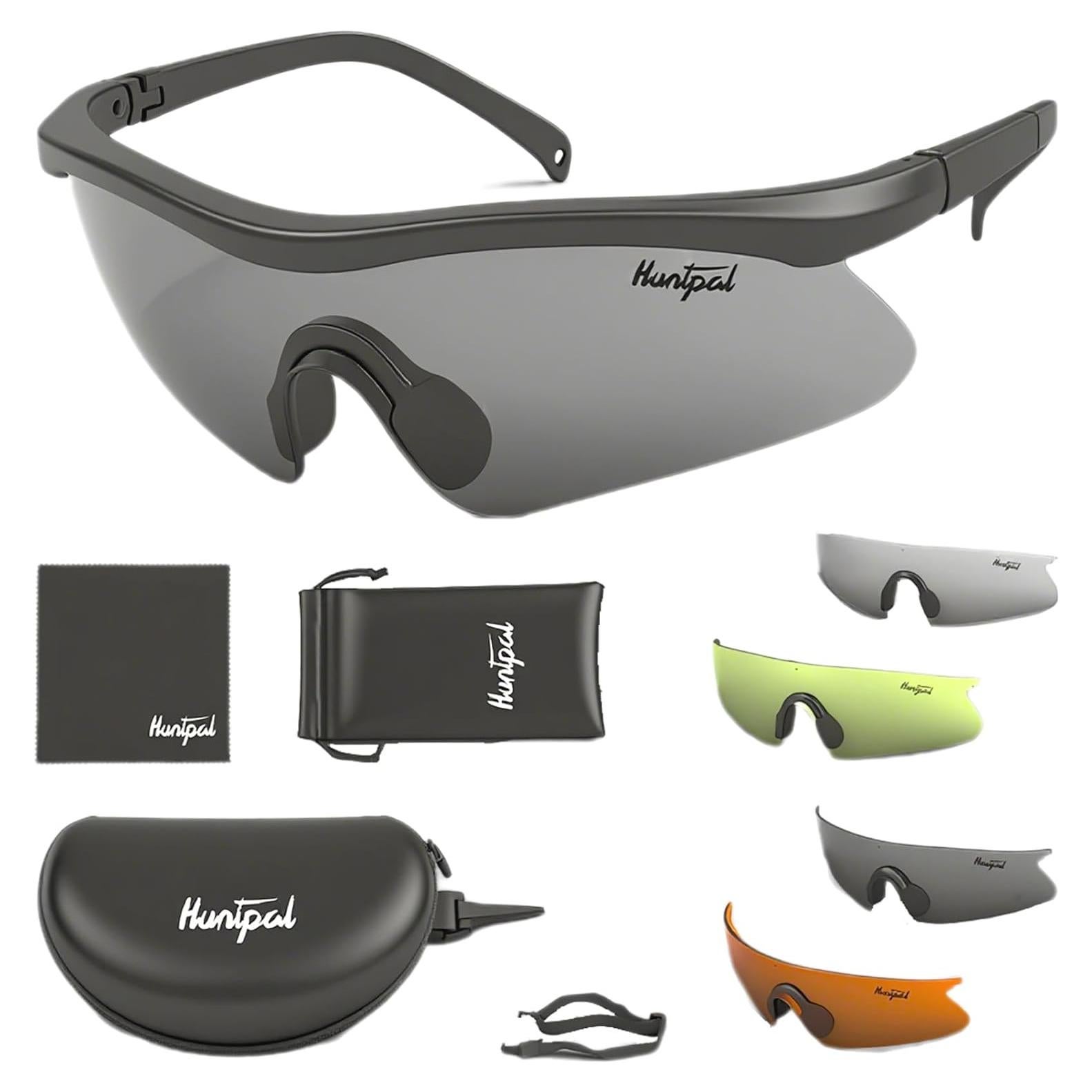 Gafas de Seguridad HUNTPAL con 4 Lentes Intercambiables
