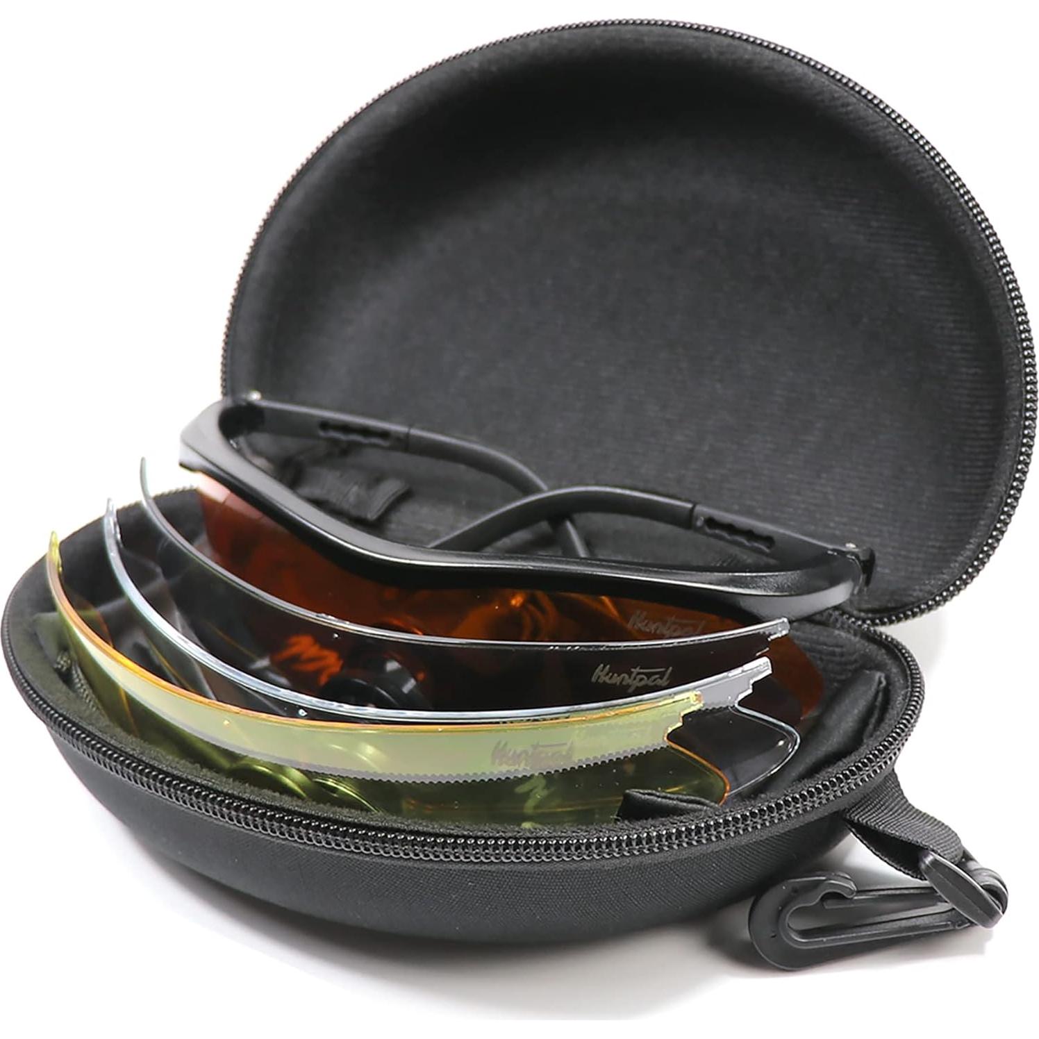 Gafas de Seguridad HUNTPAL con 4 Lentes Intercambiables