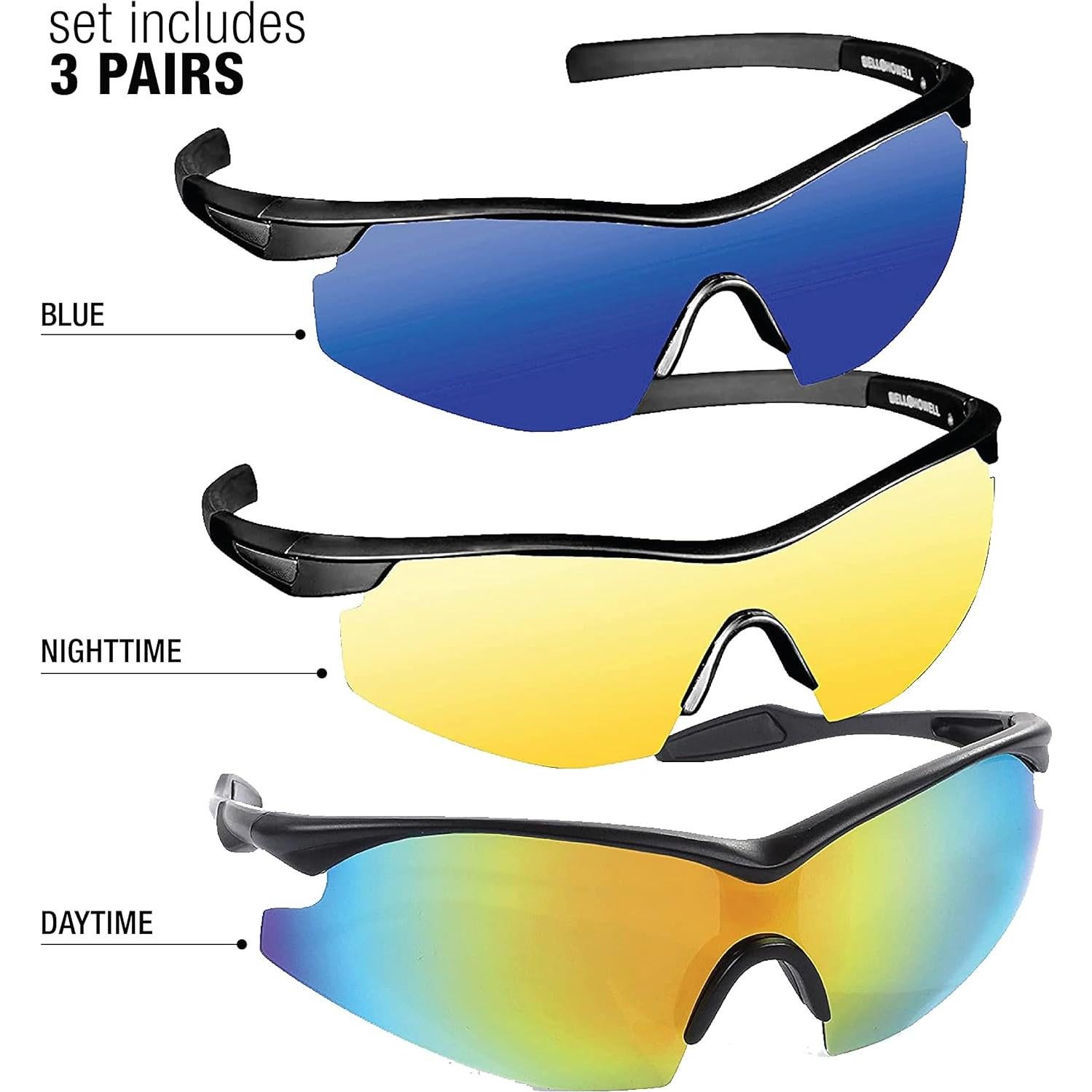 Gafas de Sol Polarizadas TAC Bell+Howell - 3 Pares Unisex