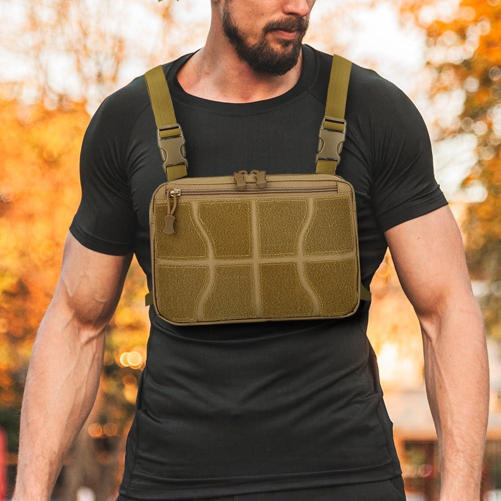 Mochila Táctica de Pecho MiOYOOW Verde 26x17x4cm Resistente