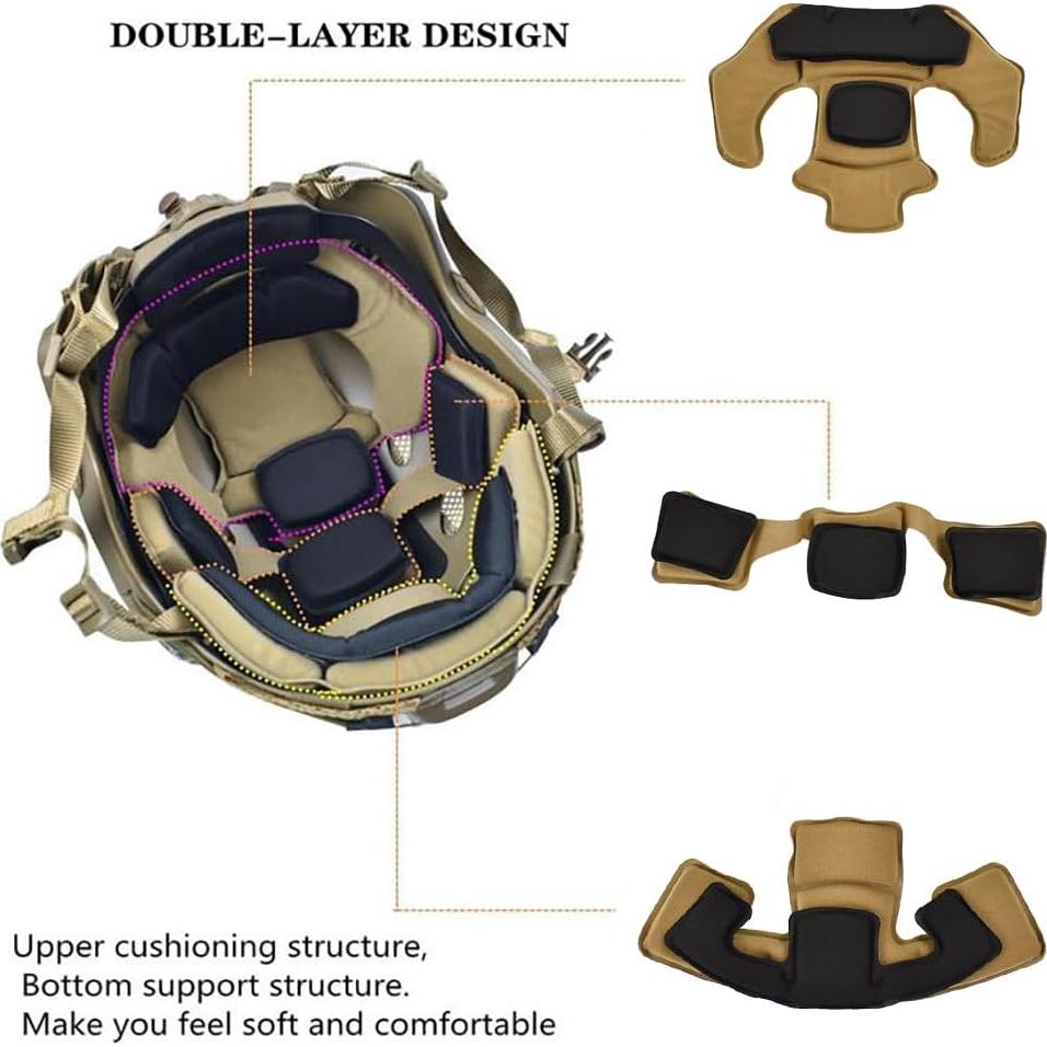 Máscara Táctica Completa JFFCESTORE con Casco y Lentes Claros